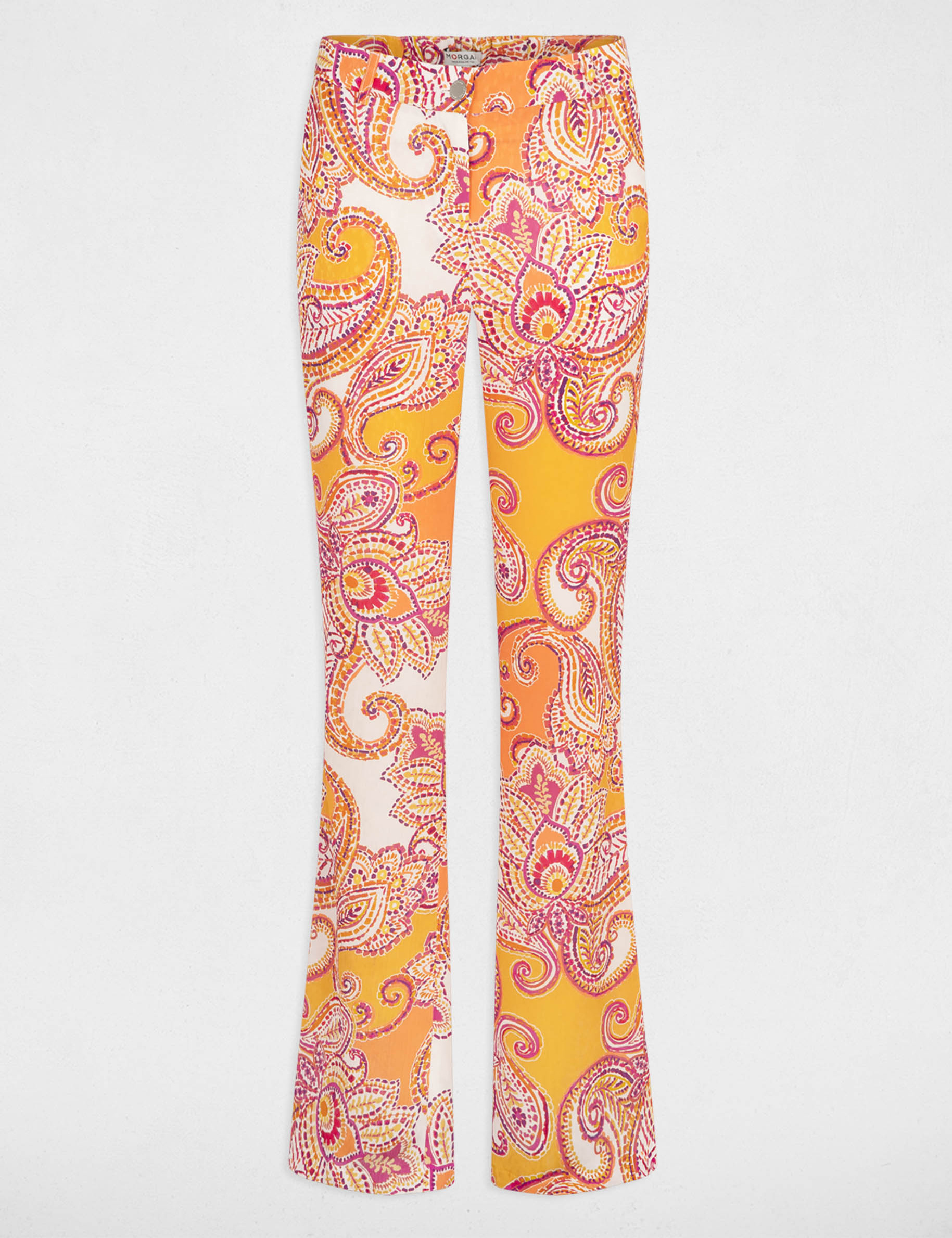 Printed bootcut trousers multicolored ladies'