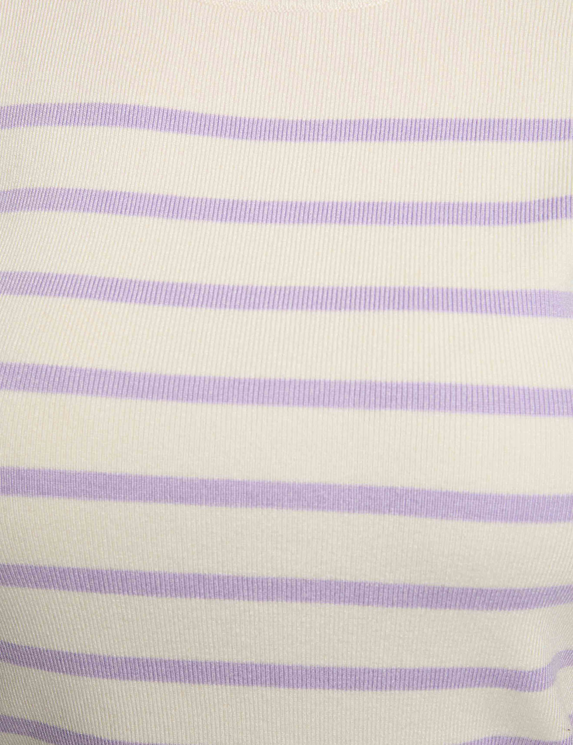 stripped jumper short sleeves ivory women null