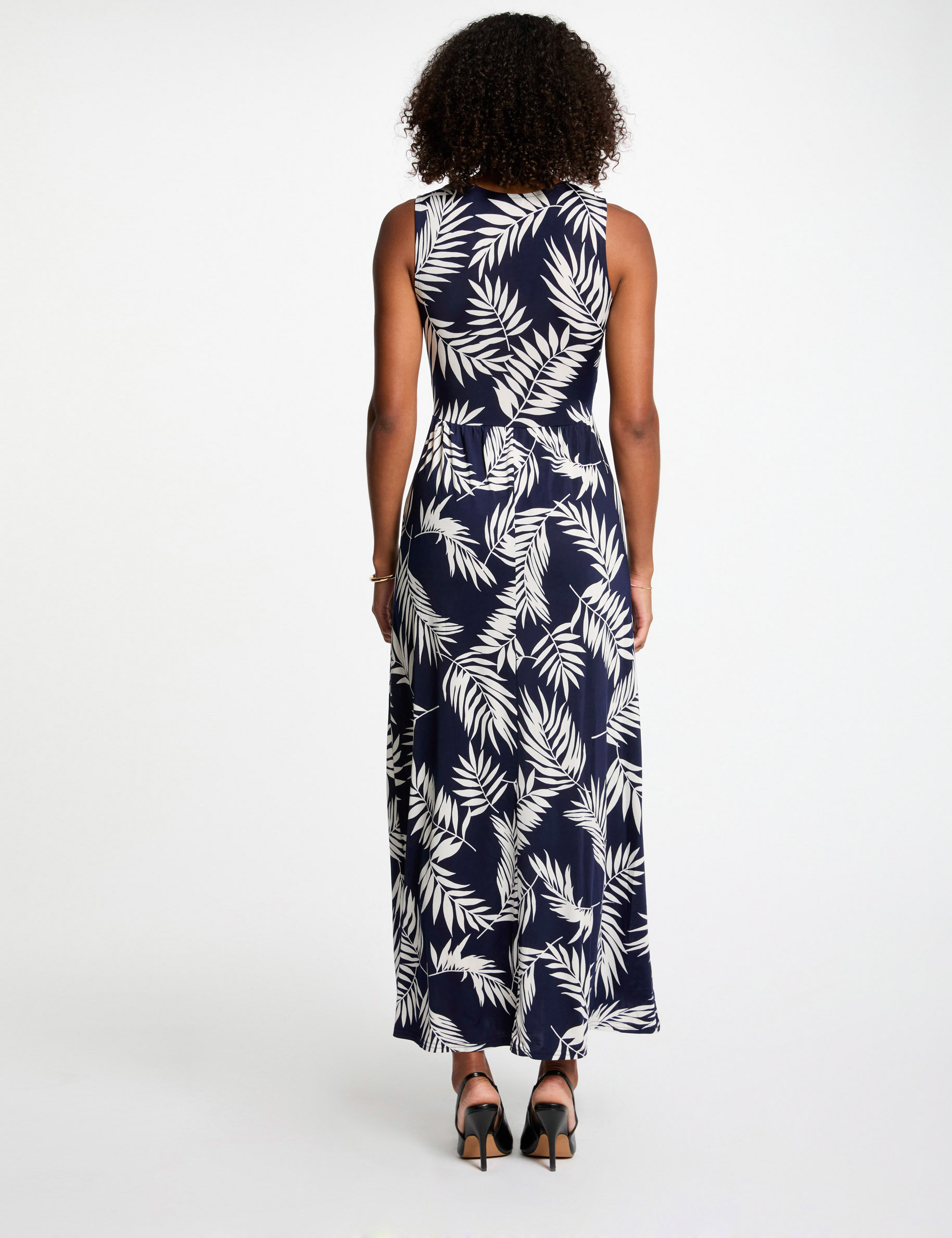 Printed maxi straight dress multicolor women