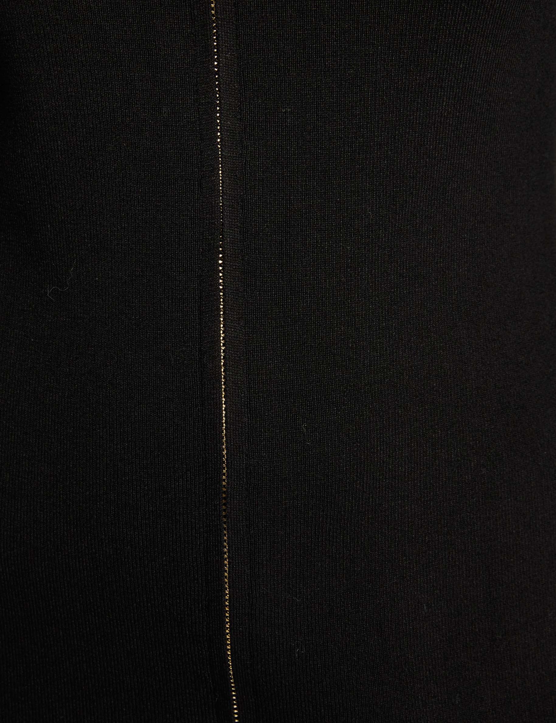 zipped fitted knitted dress black women null