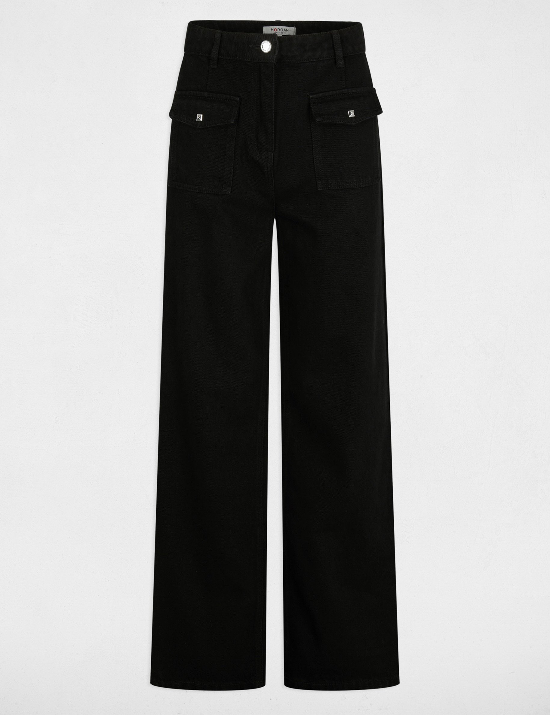 Wide leg jeans black women