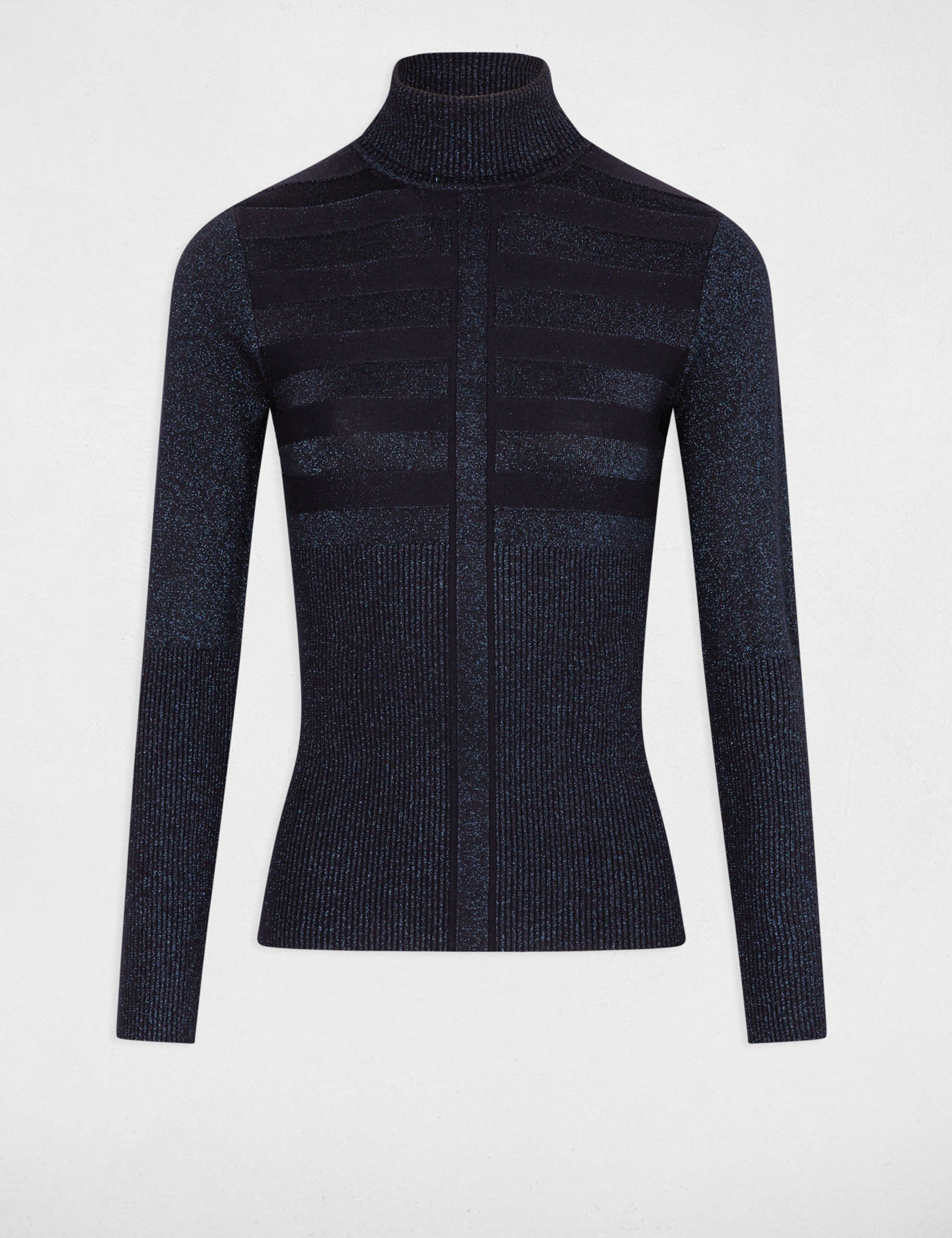 Long-sleeved jumper with turtleneck navy women