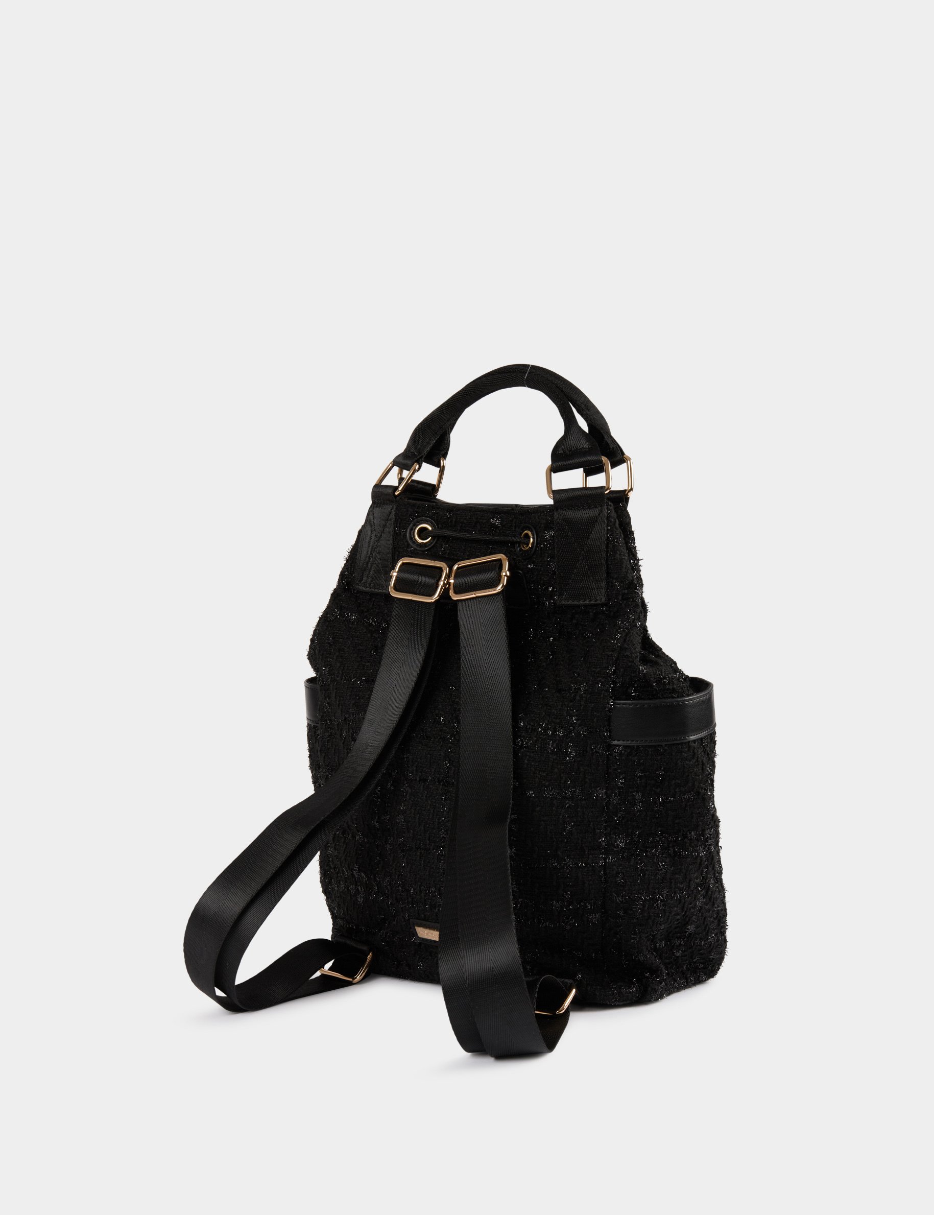 Tweed backpack black women