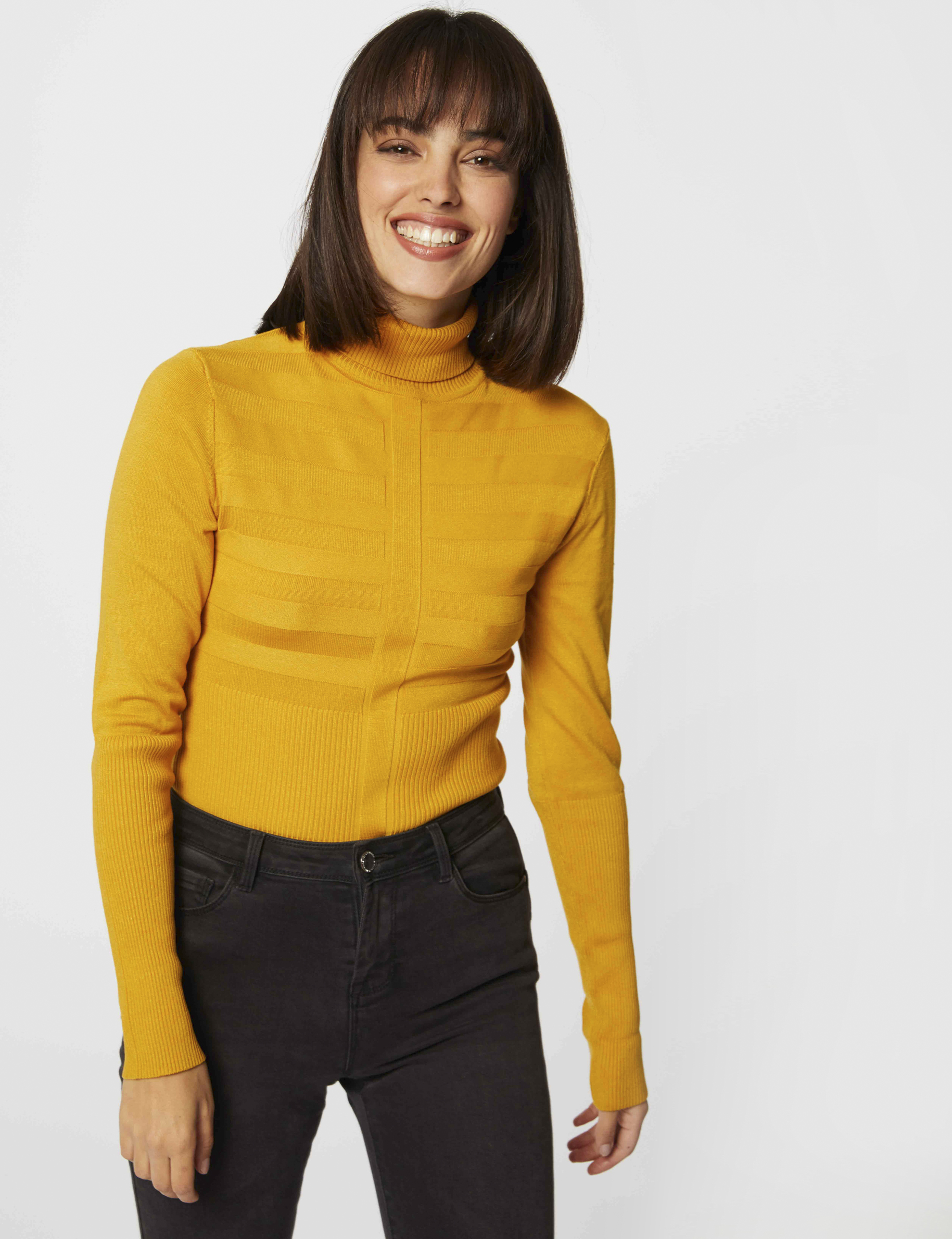 yellow turtleneck womens