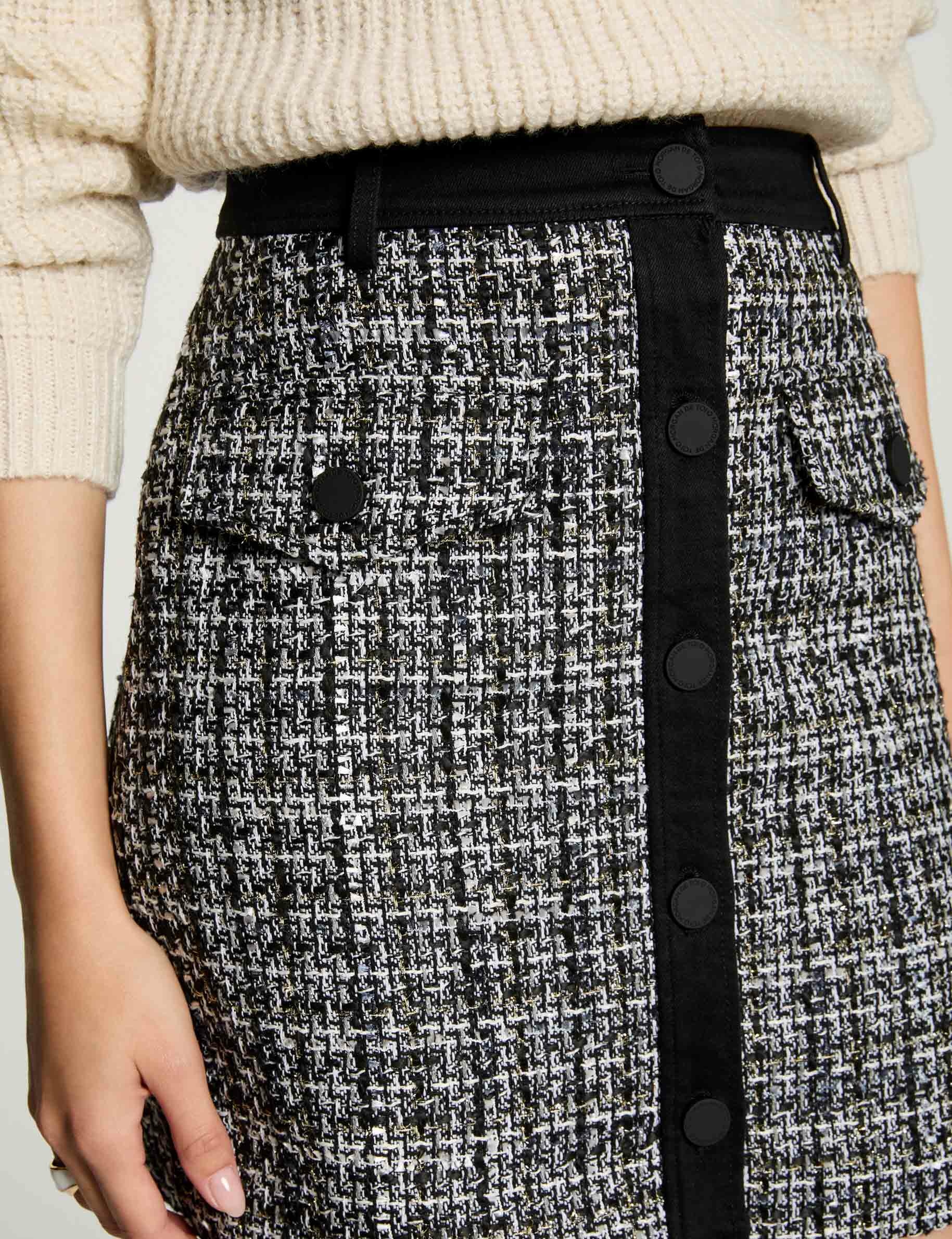 Mini tweed skirt multicolored women Morgan