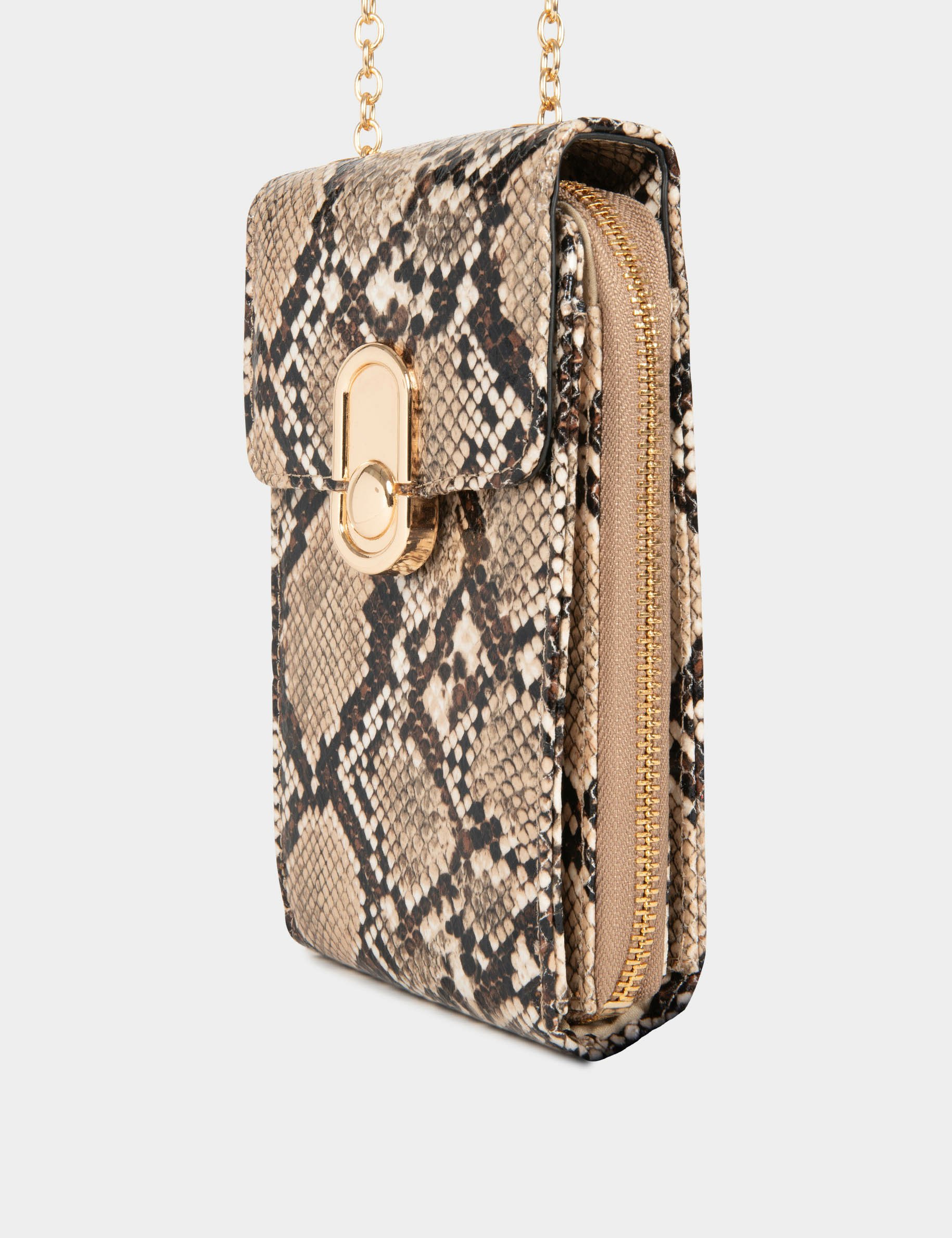 Pochette téléphone python multico femme