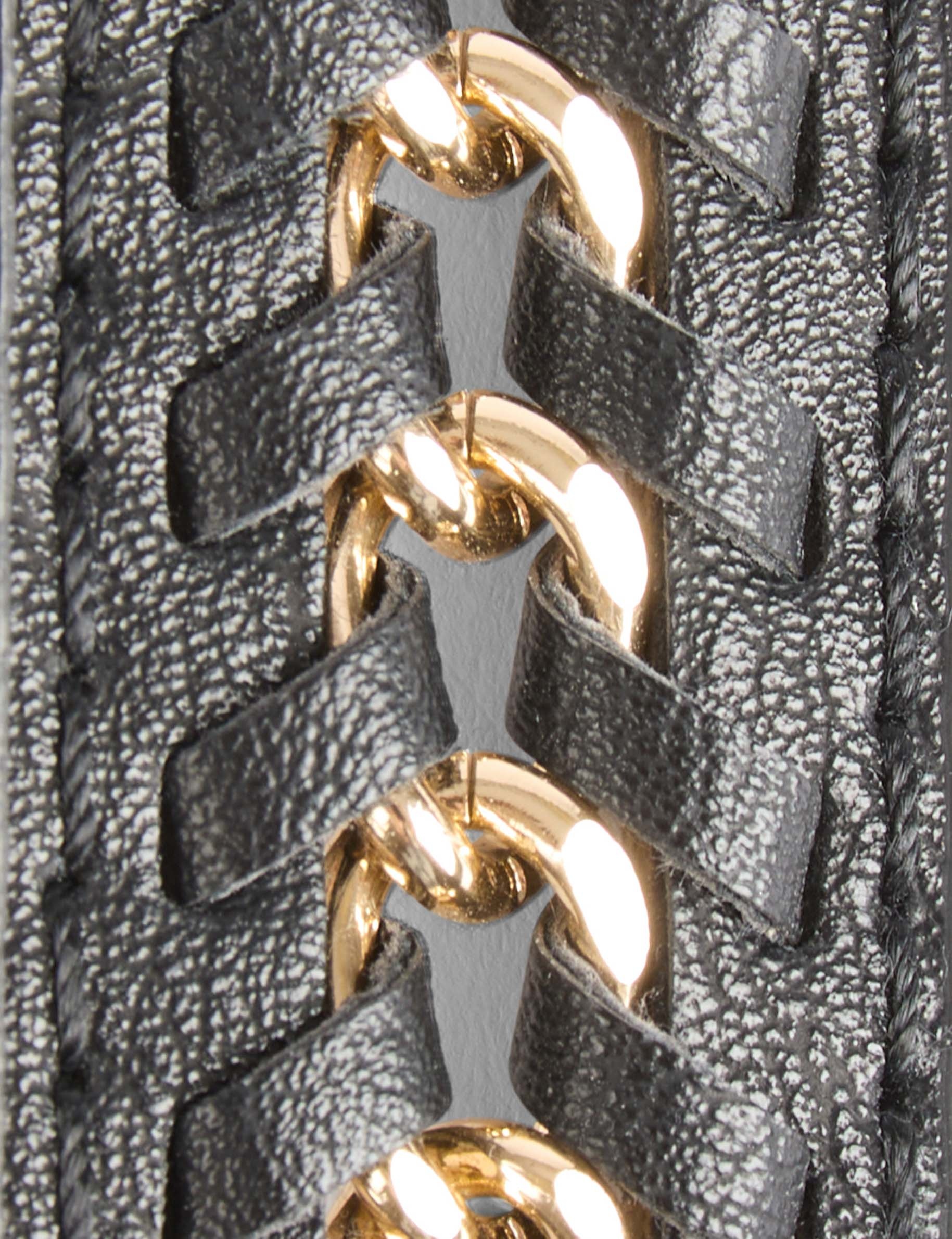 belt with chain details black women null
