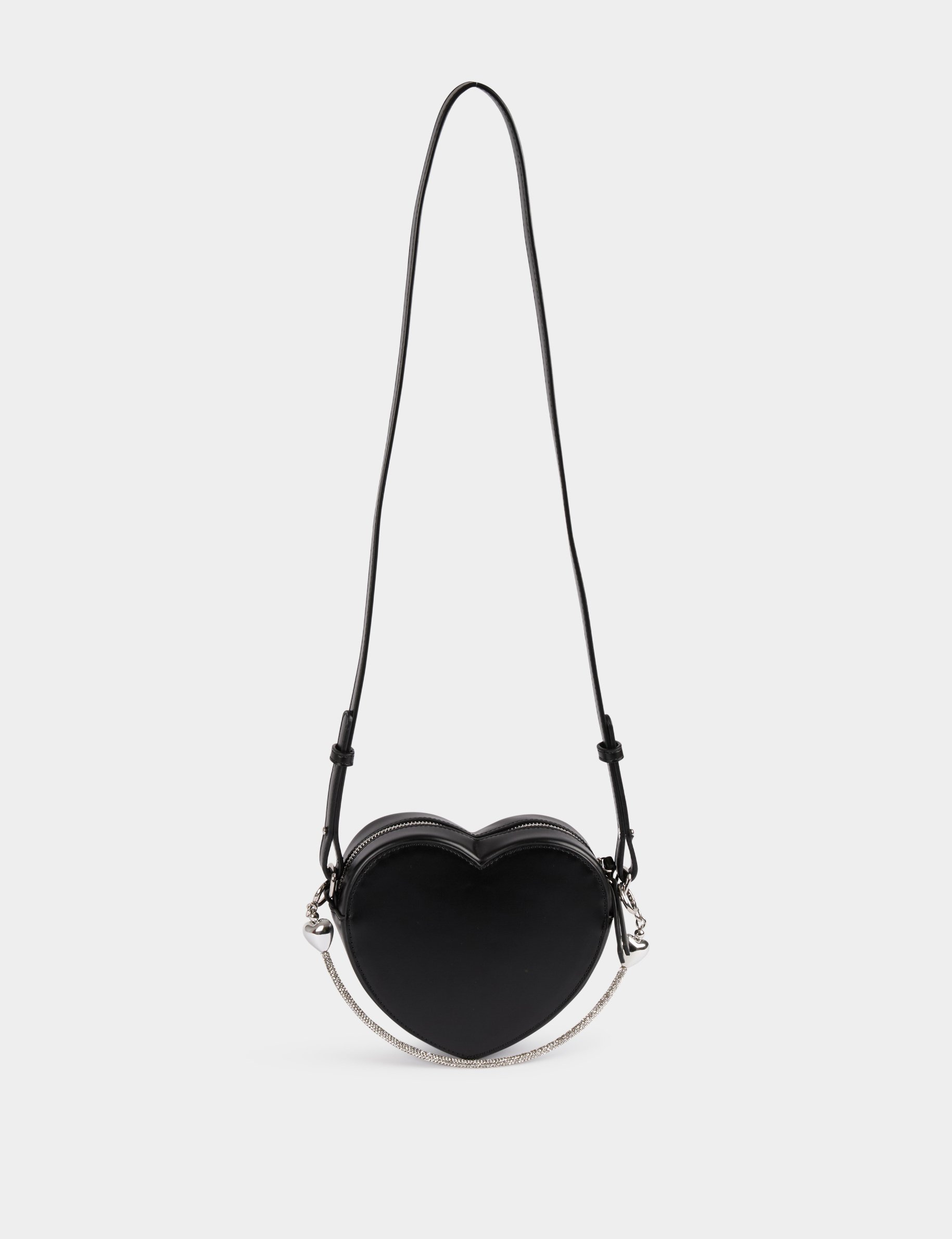 Heart-shaped bag black women