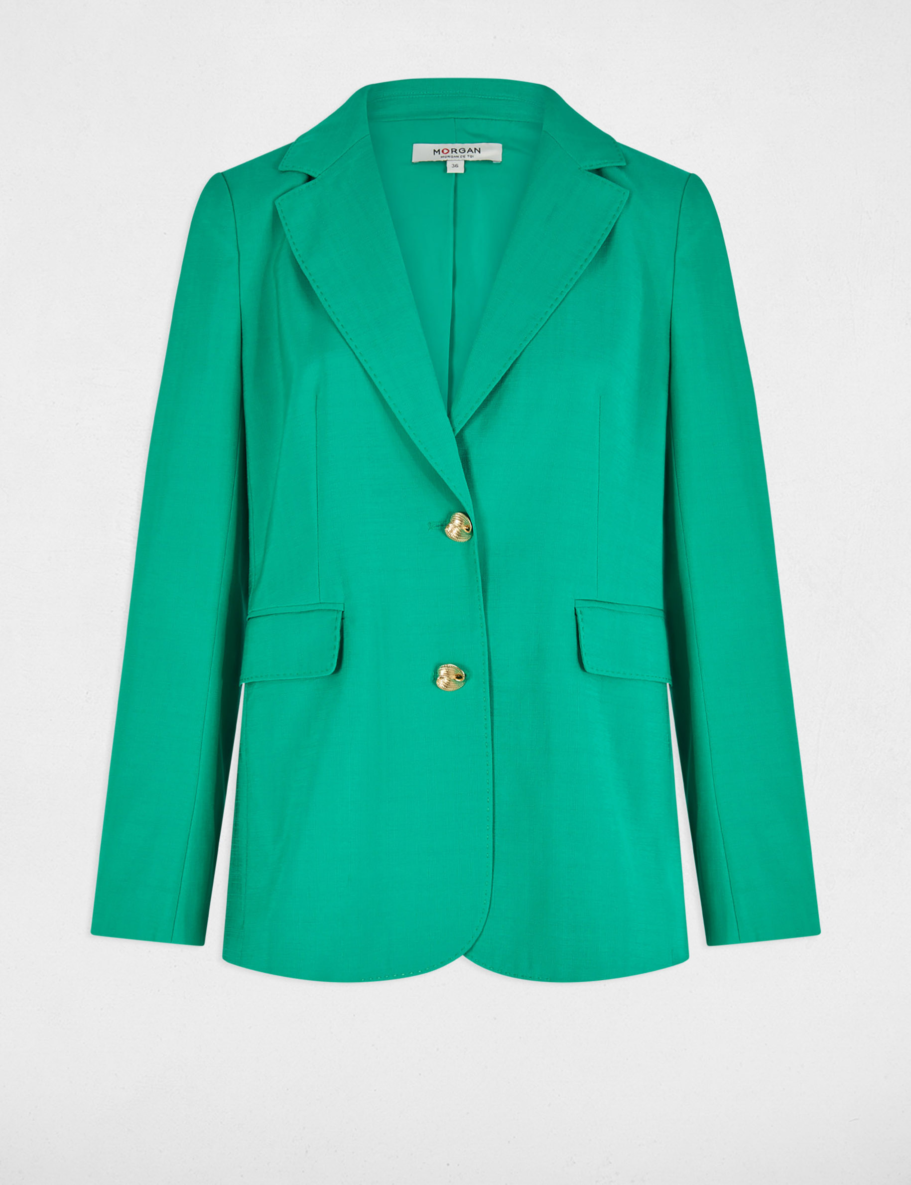 Loose blazer emerald green women