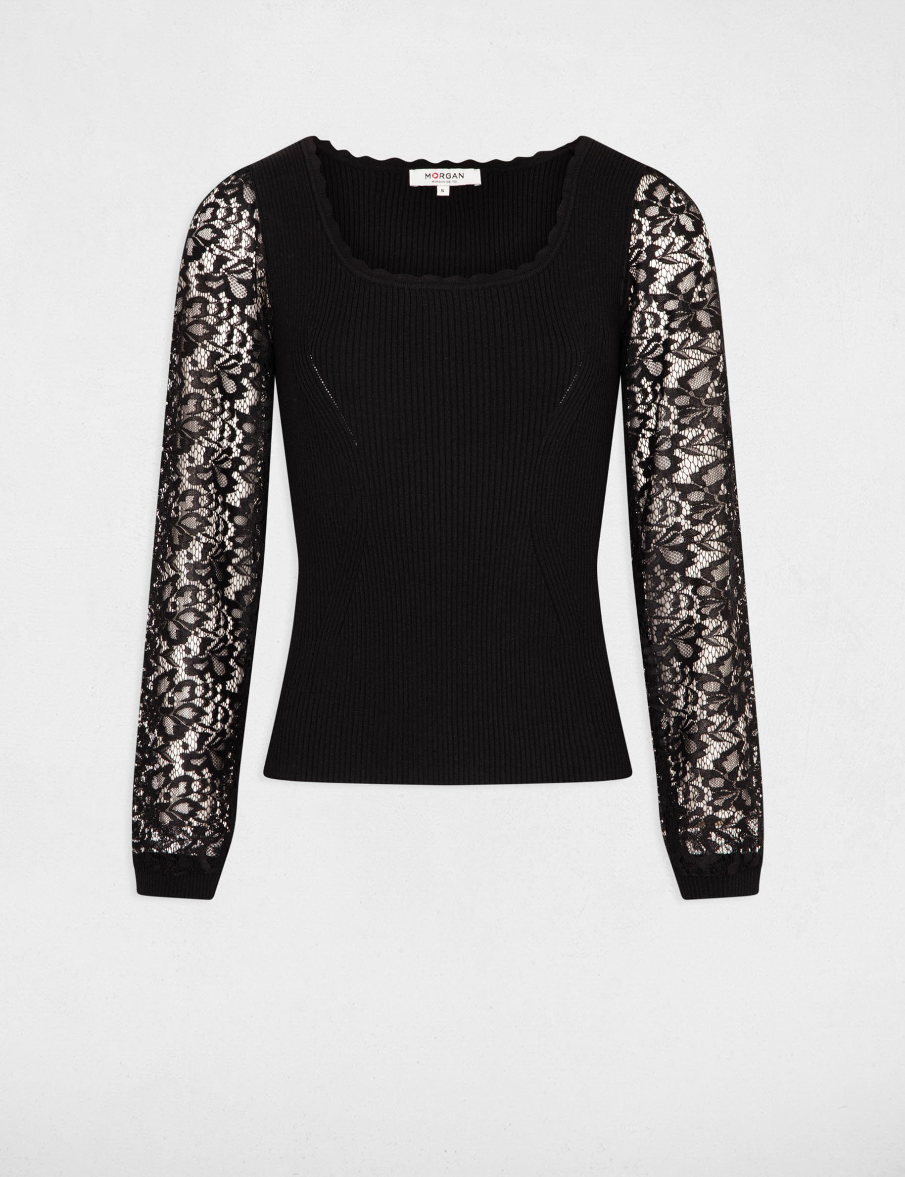 Jumper sleeves with lace black women