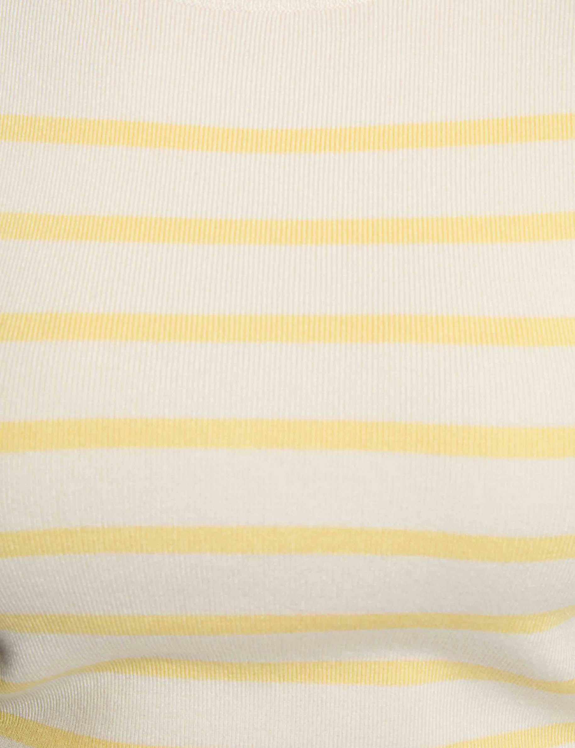 stripped jumper short sleeves ivory women null