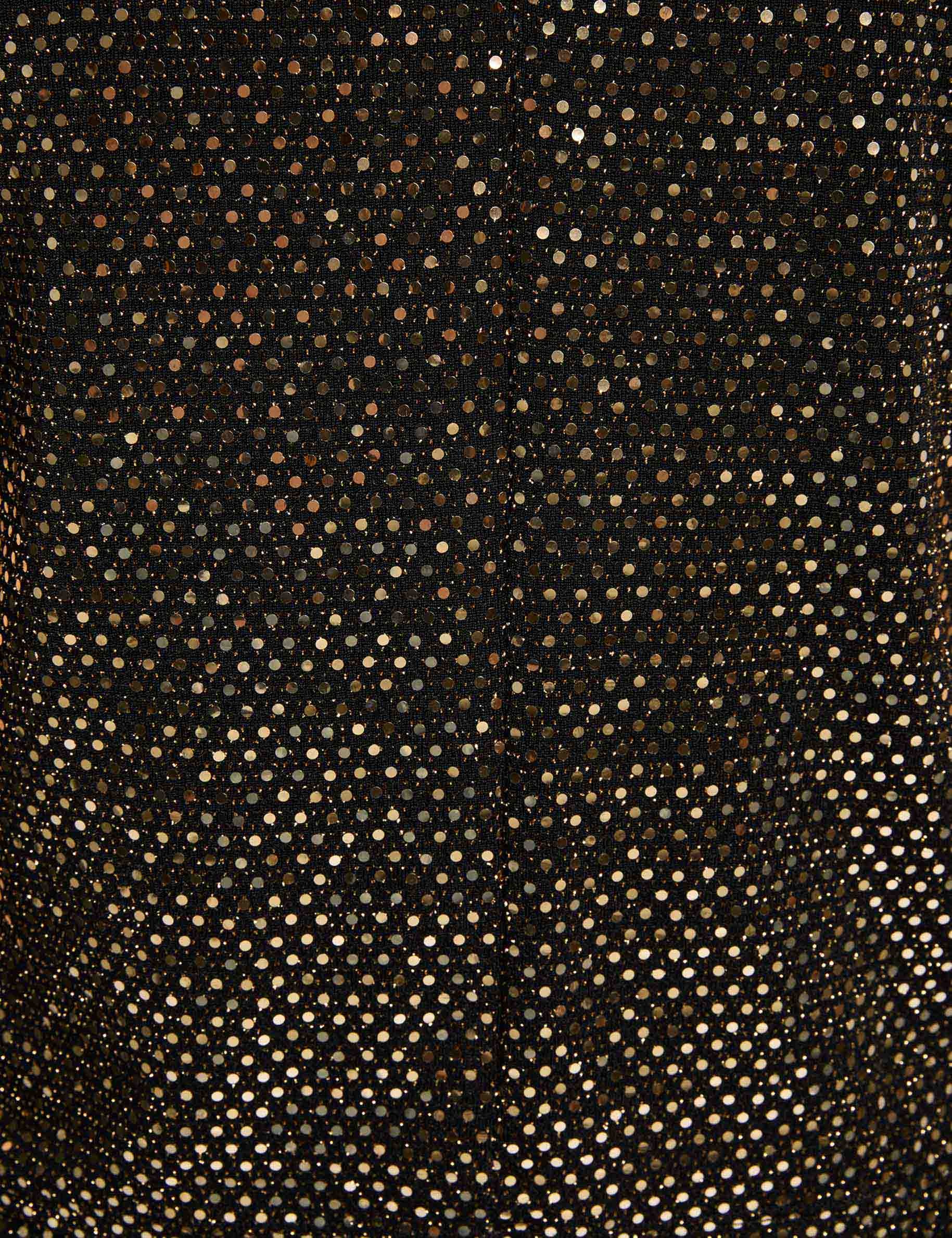high neck sequin t shirt gold yellow women null