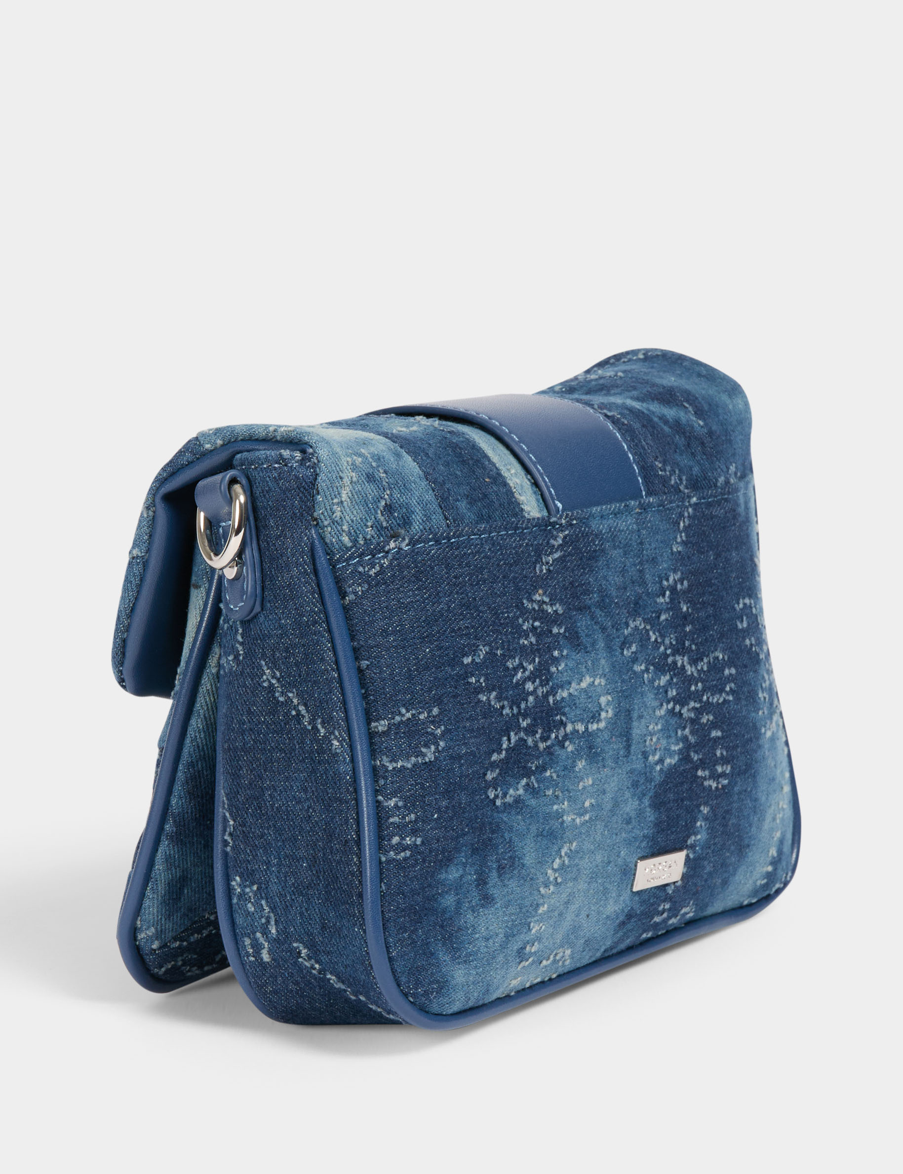 Sac bandoulière en jean denim stone femme