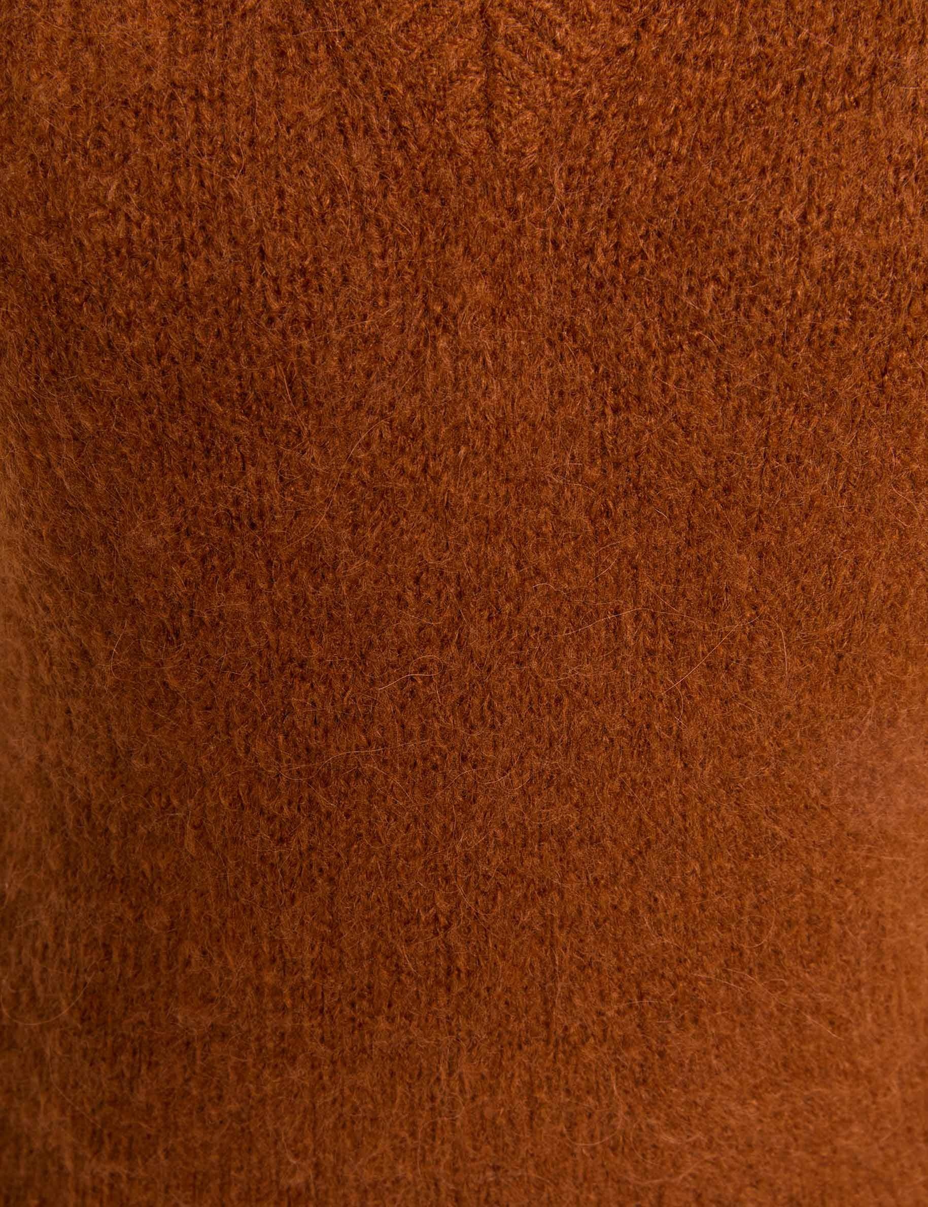 sleeveless jumper cognac brown women null