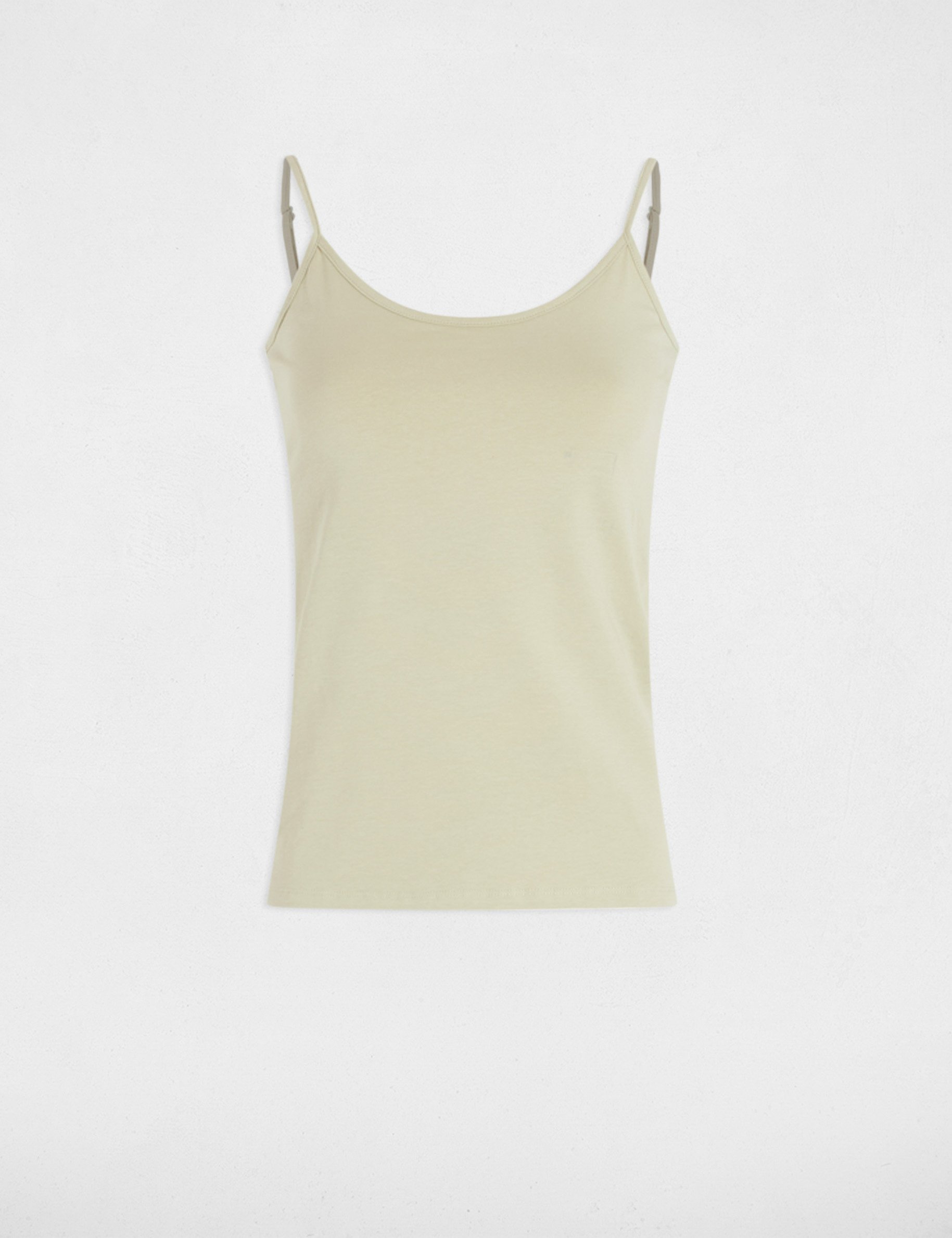 Vest top thin straps light green women