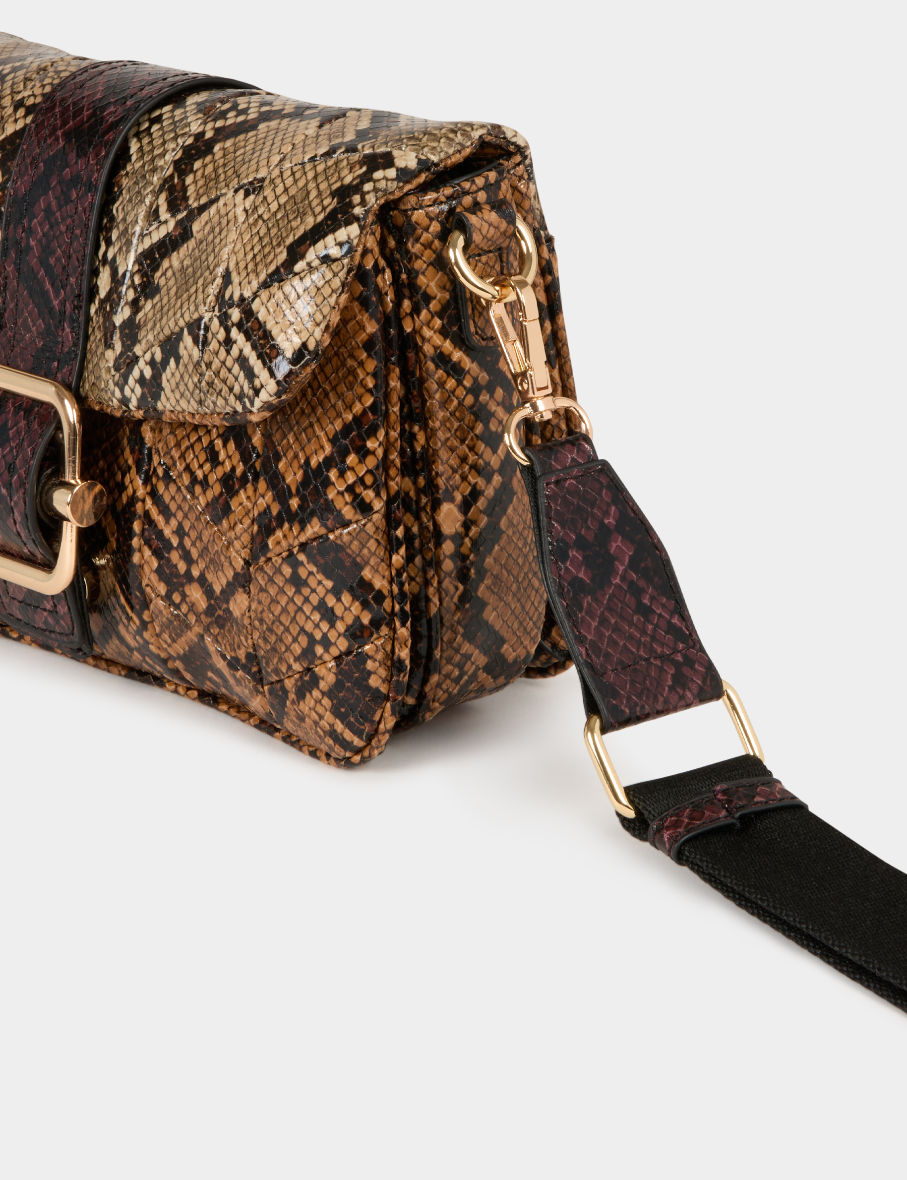 Bag with snake effect multicolored ladies'