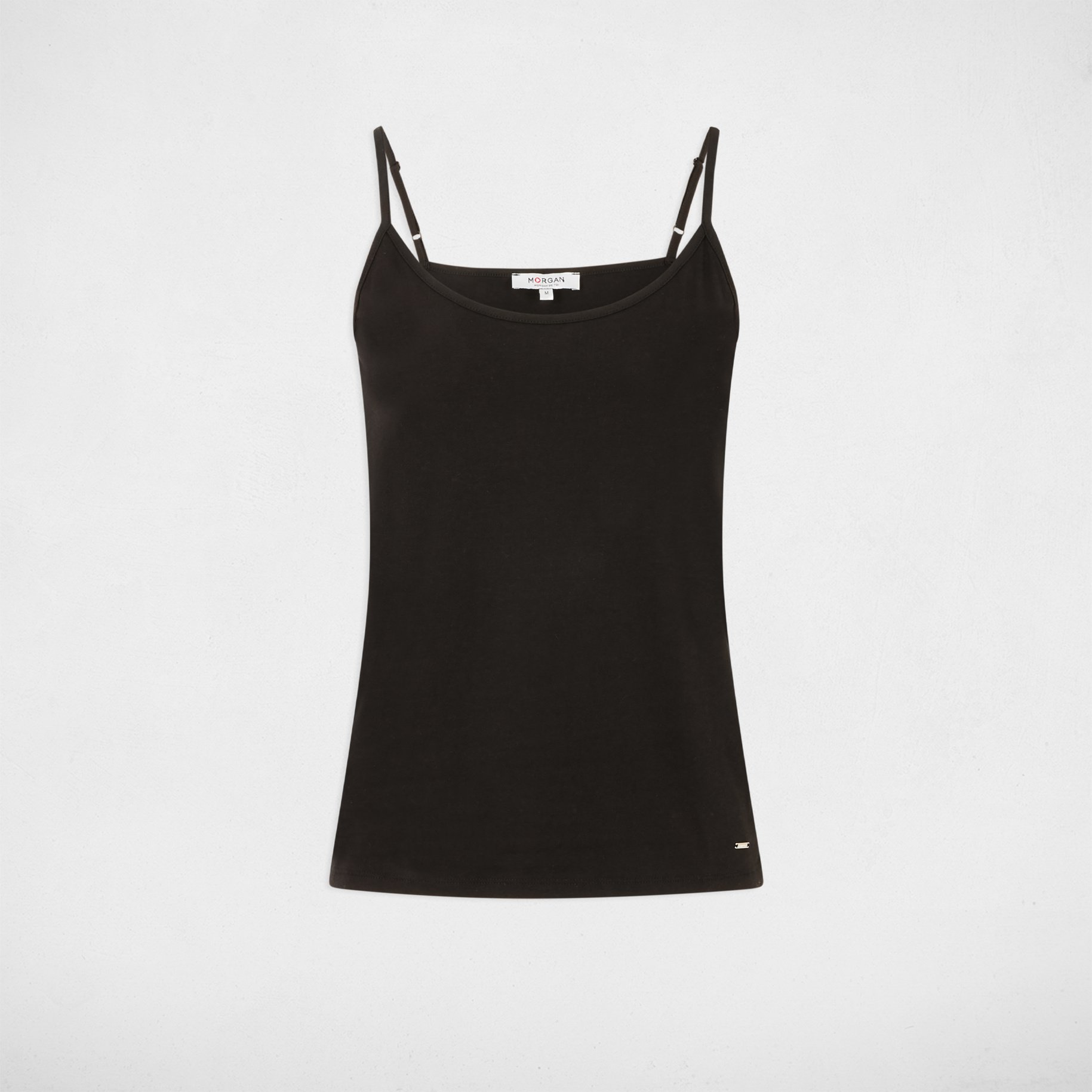 Vest top thin straps black women