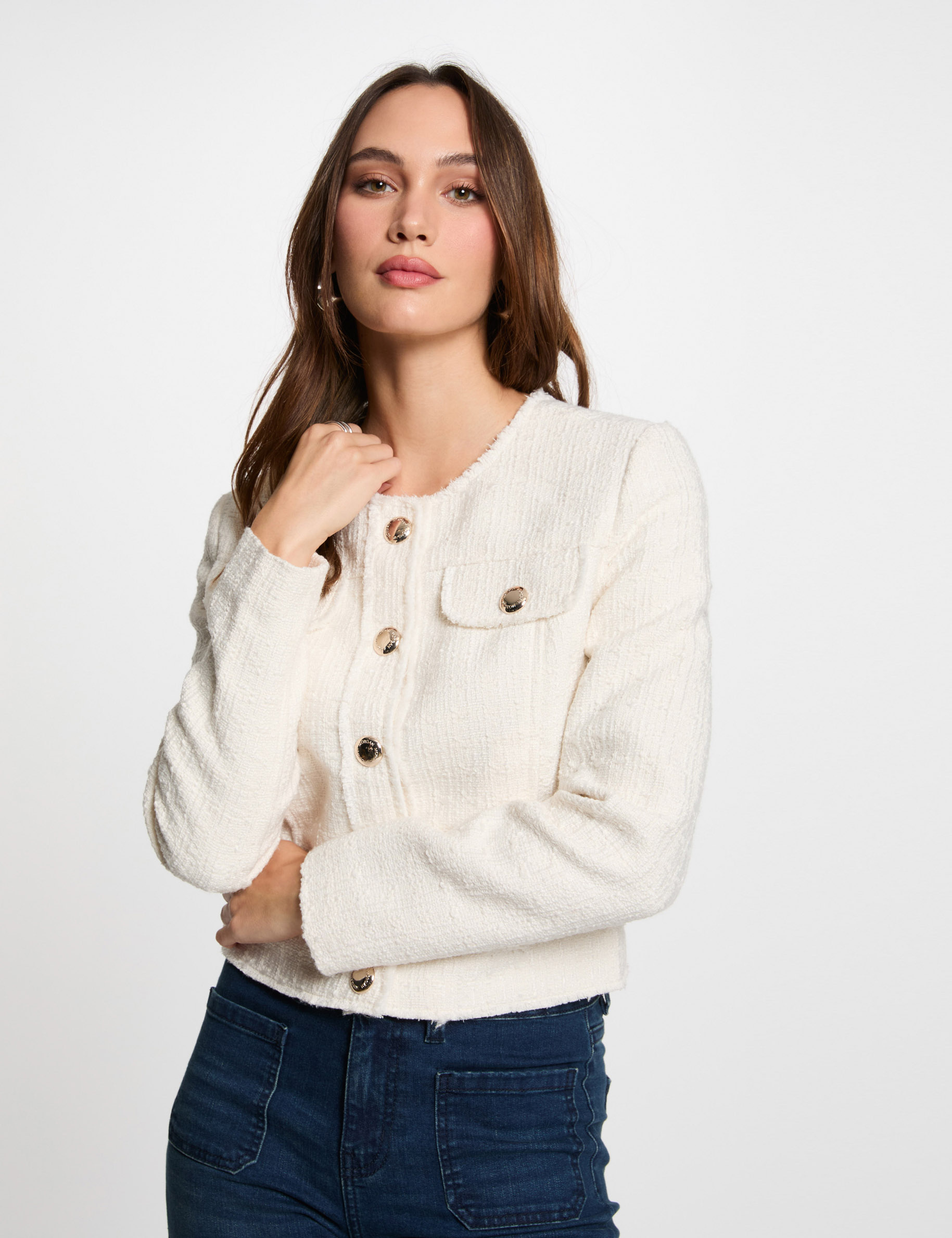 Short tweed jacket womens on sale