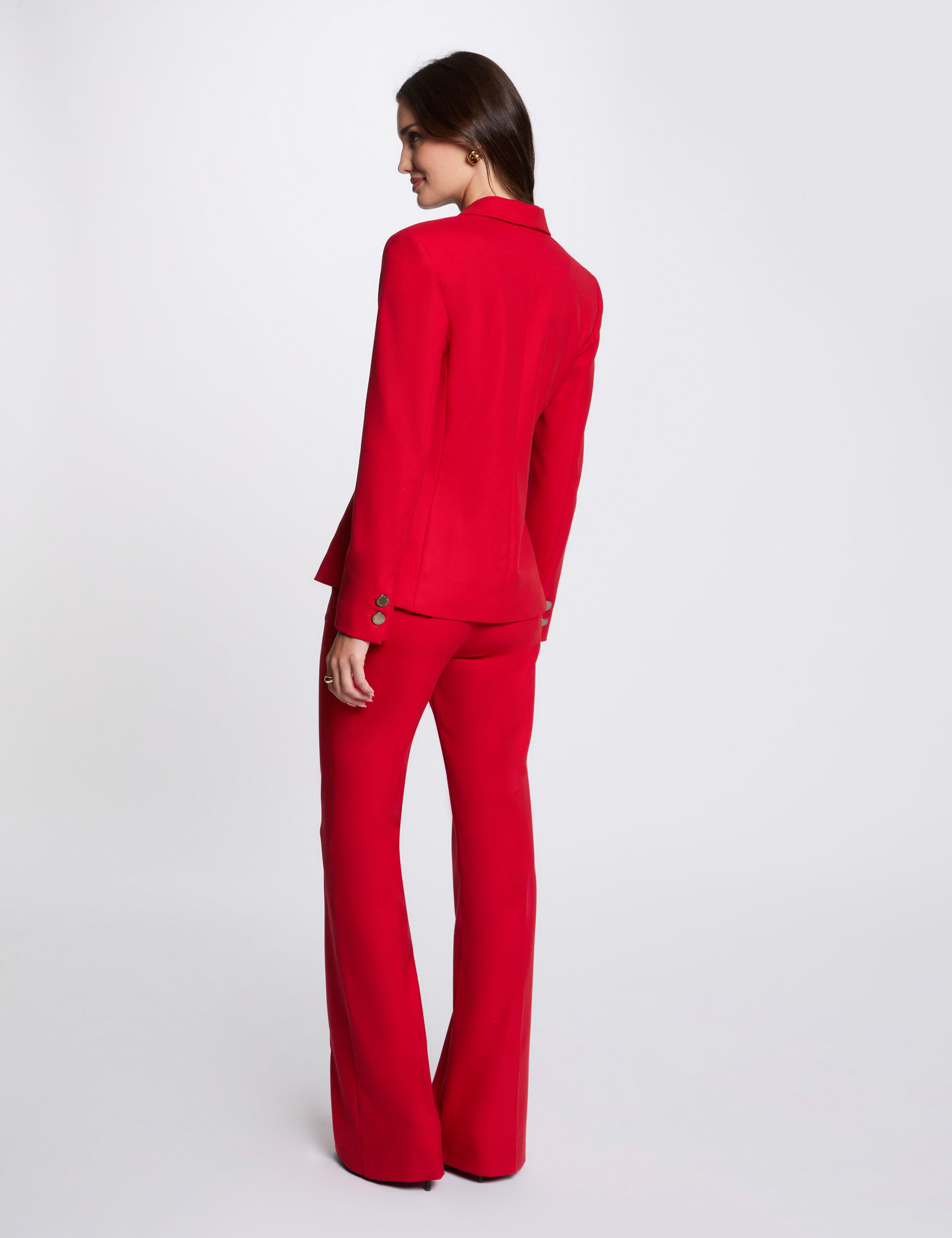 Bootcut trousers red women