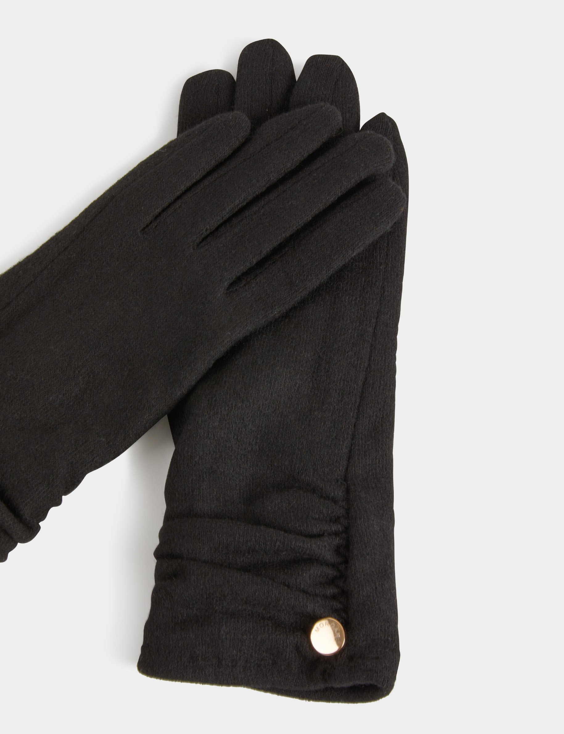 Gloves pleated details black women