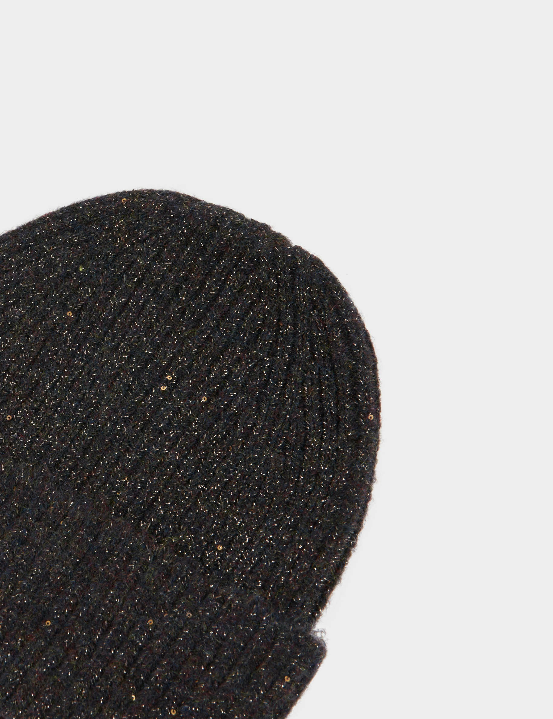 Beanie with sequins brown women