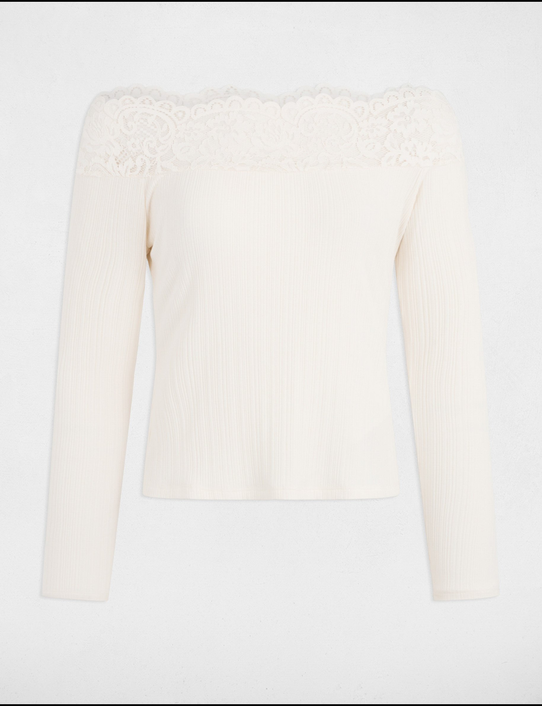 Long-sleeved t-shirt ivory women