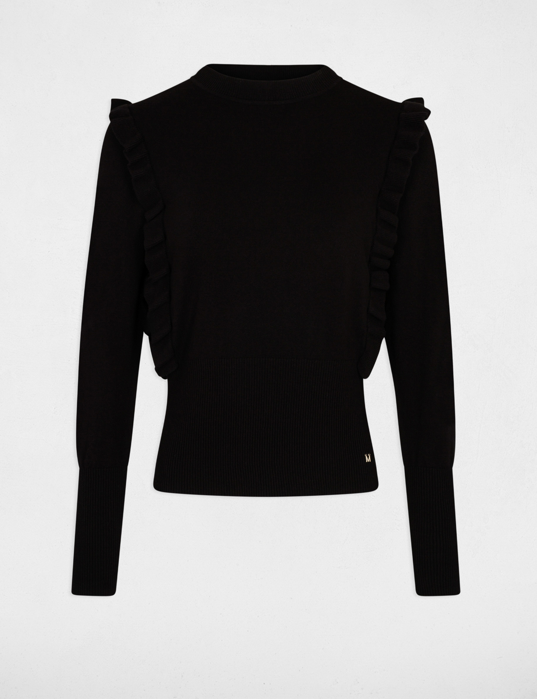 Black ruffle outlet jumper