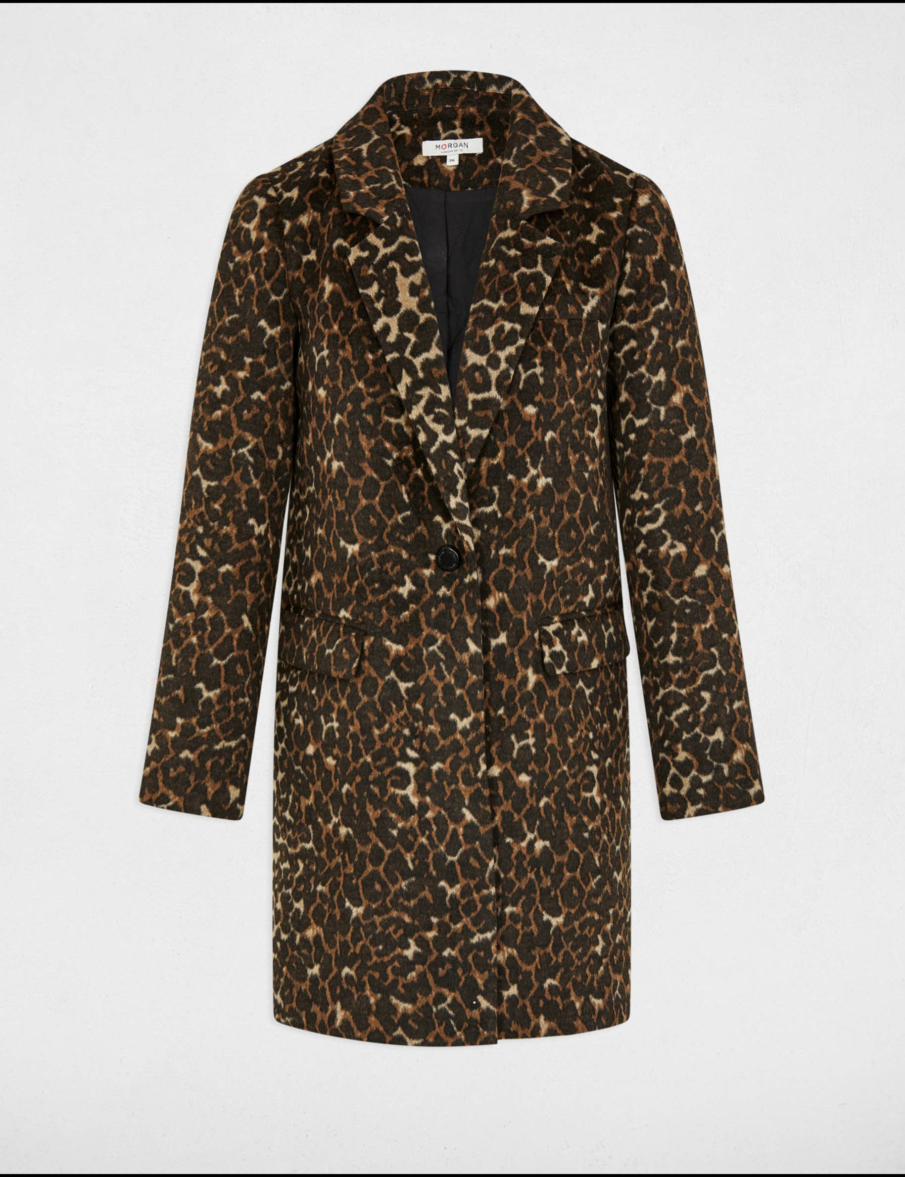 Long coat leopard print multicolor women