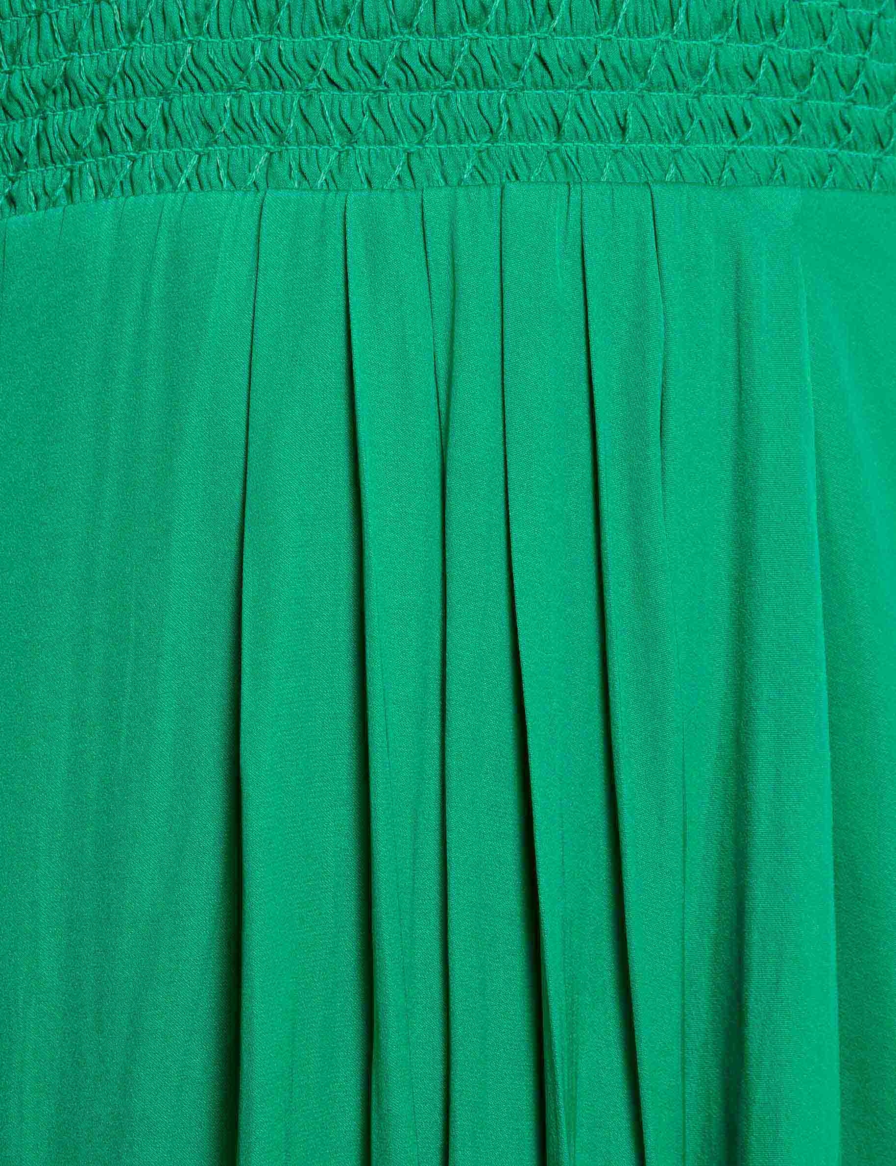 sleeveless loose straight dress emerald green women null