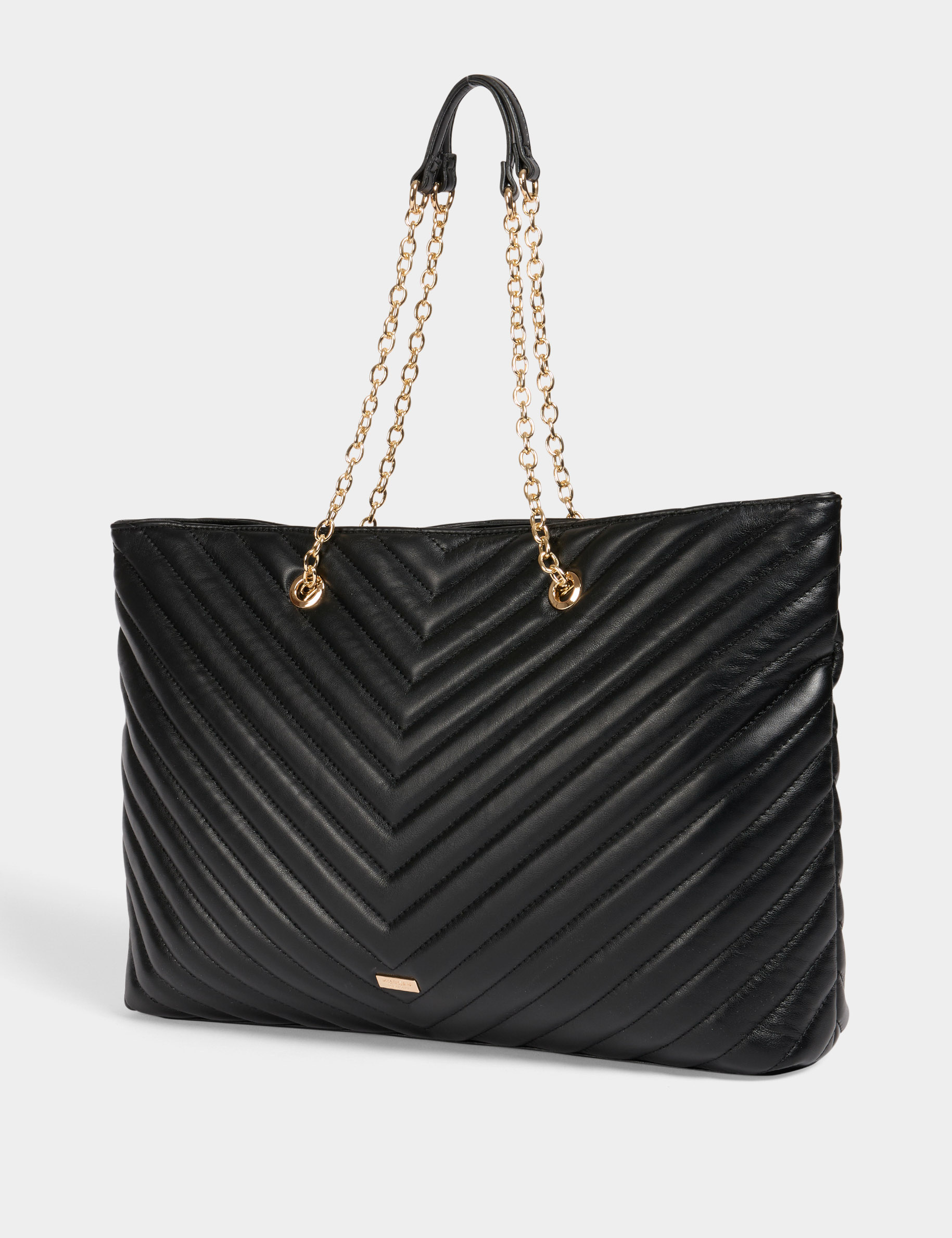 Quilted shopper bag black women