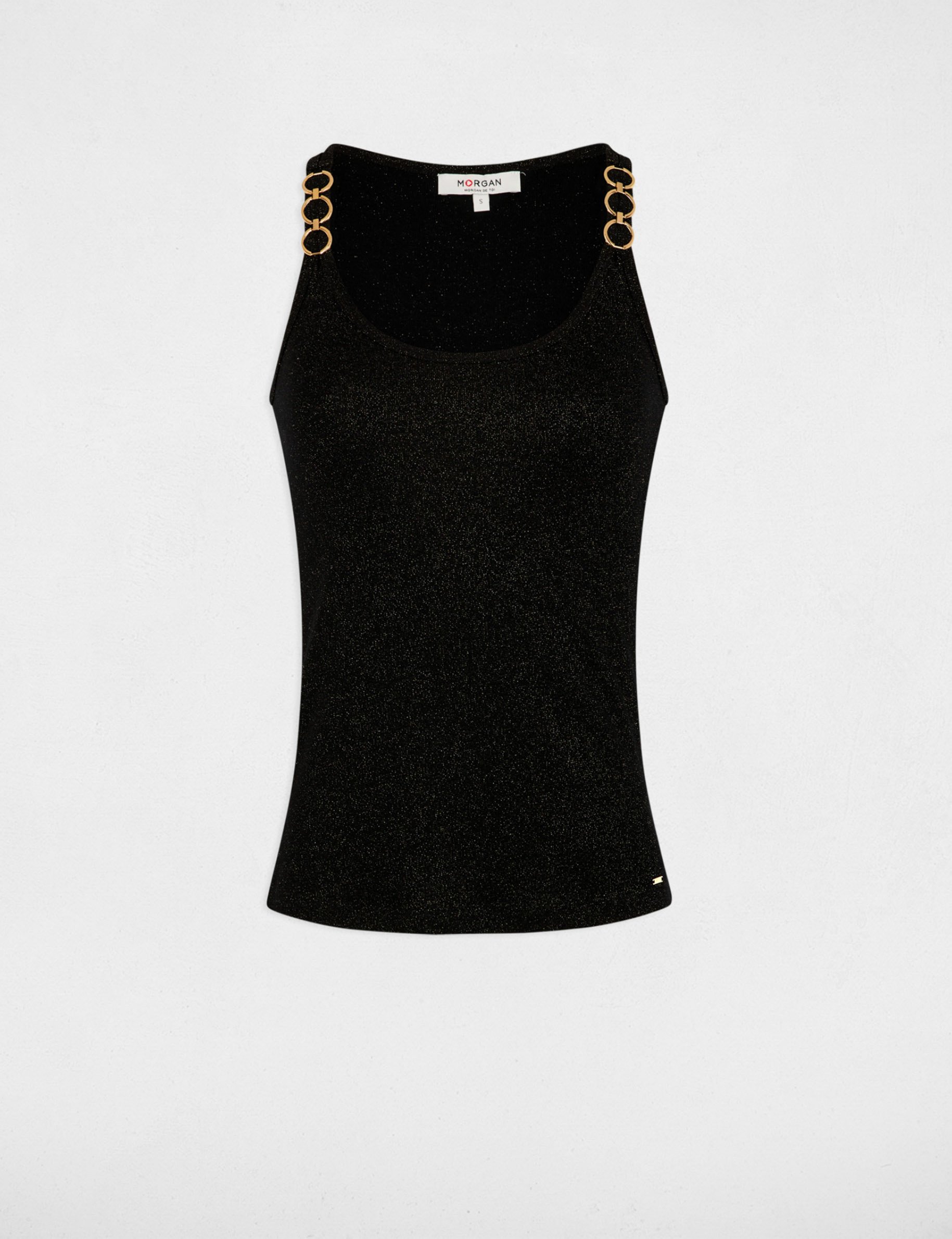 Vest top thin straps black women