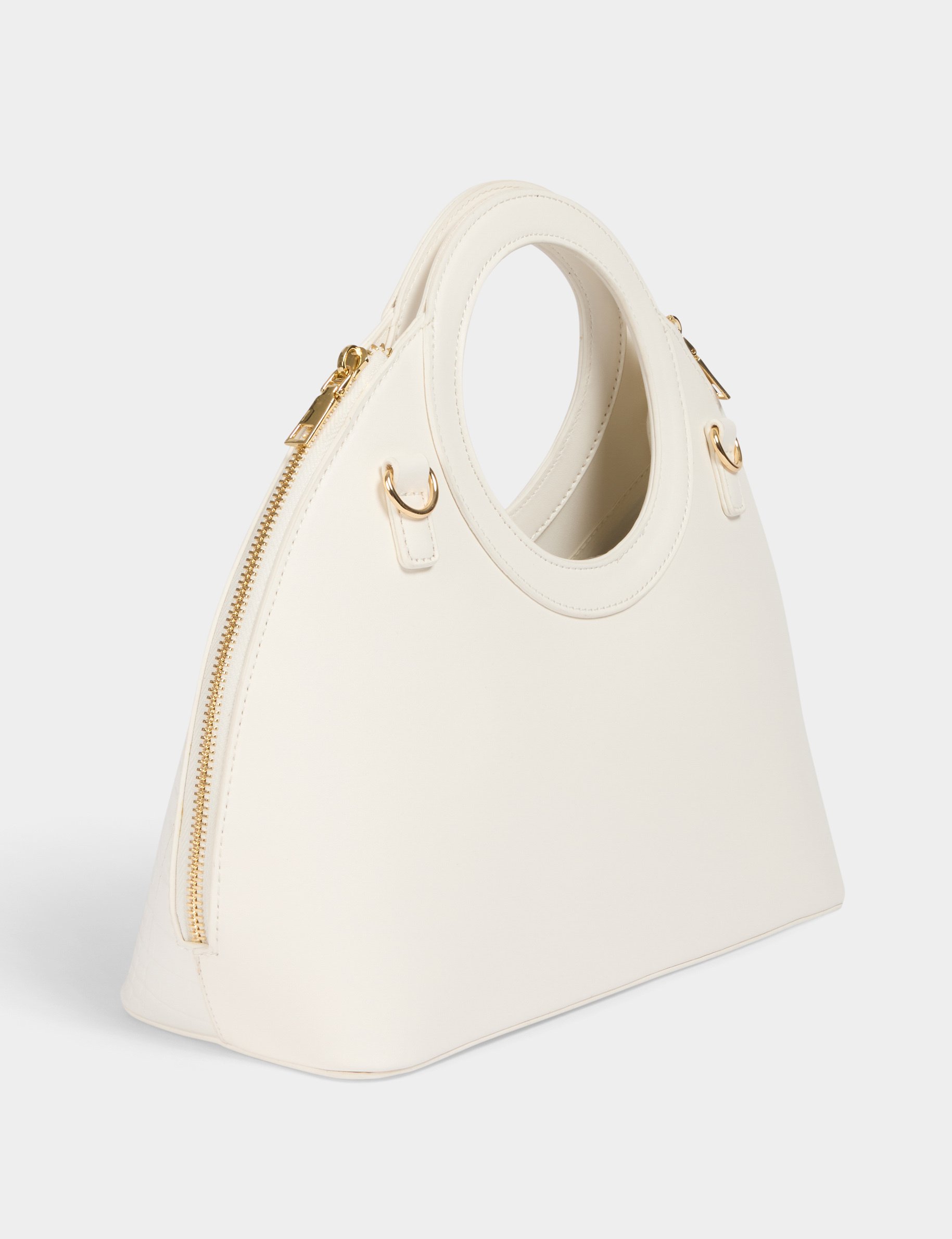 Handbag croc effect white women