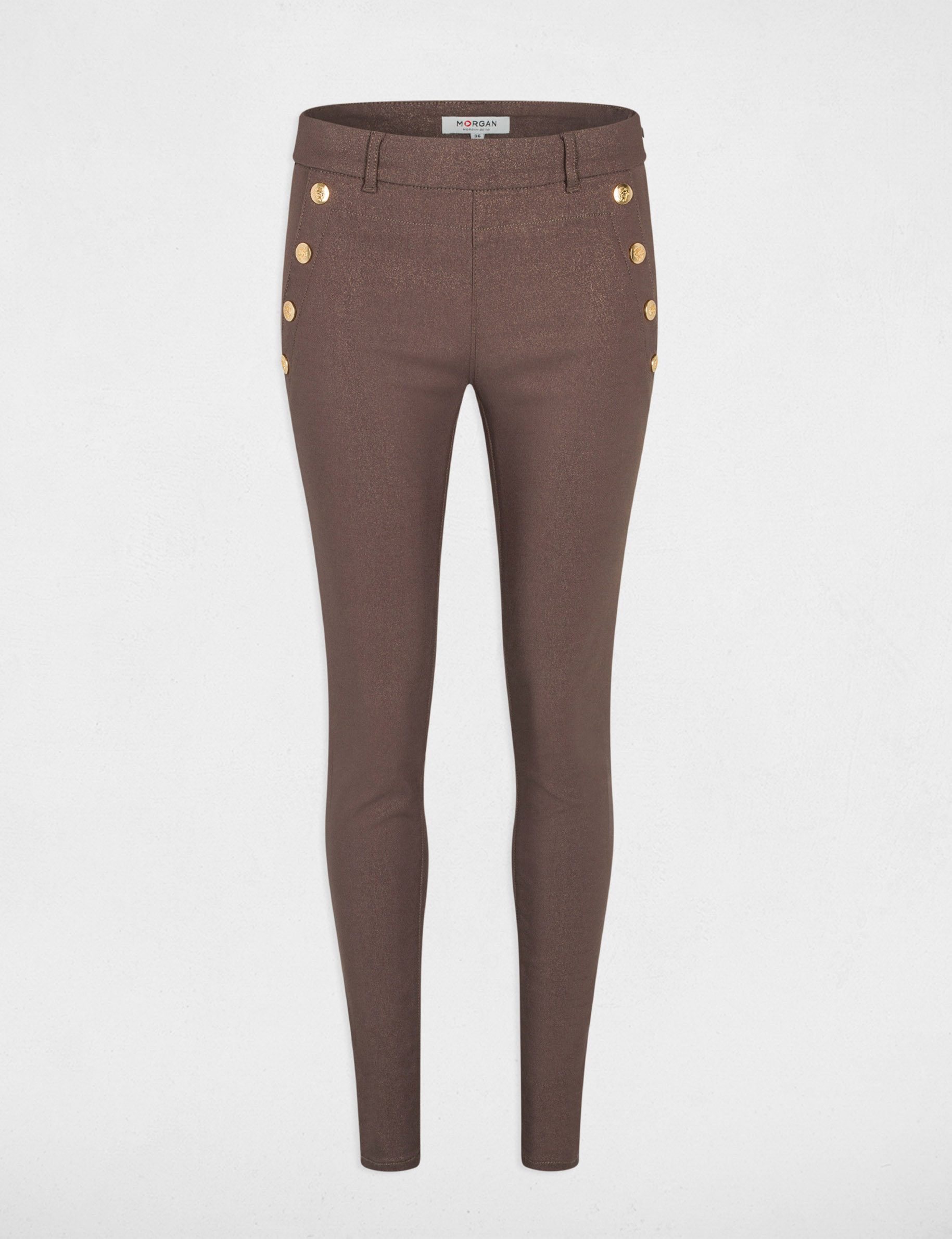 Ladies brown skinny clearance trousers