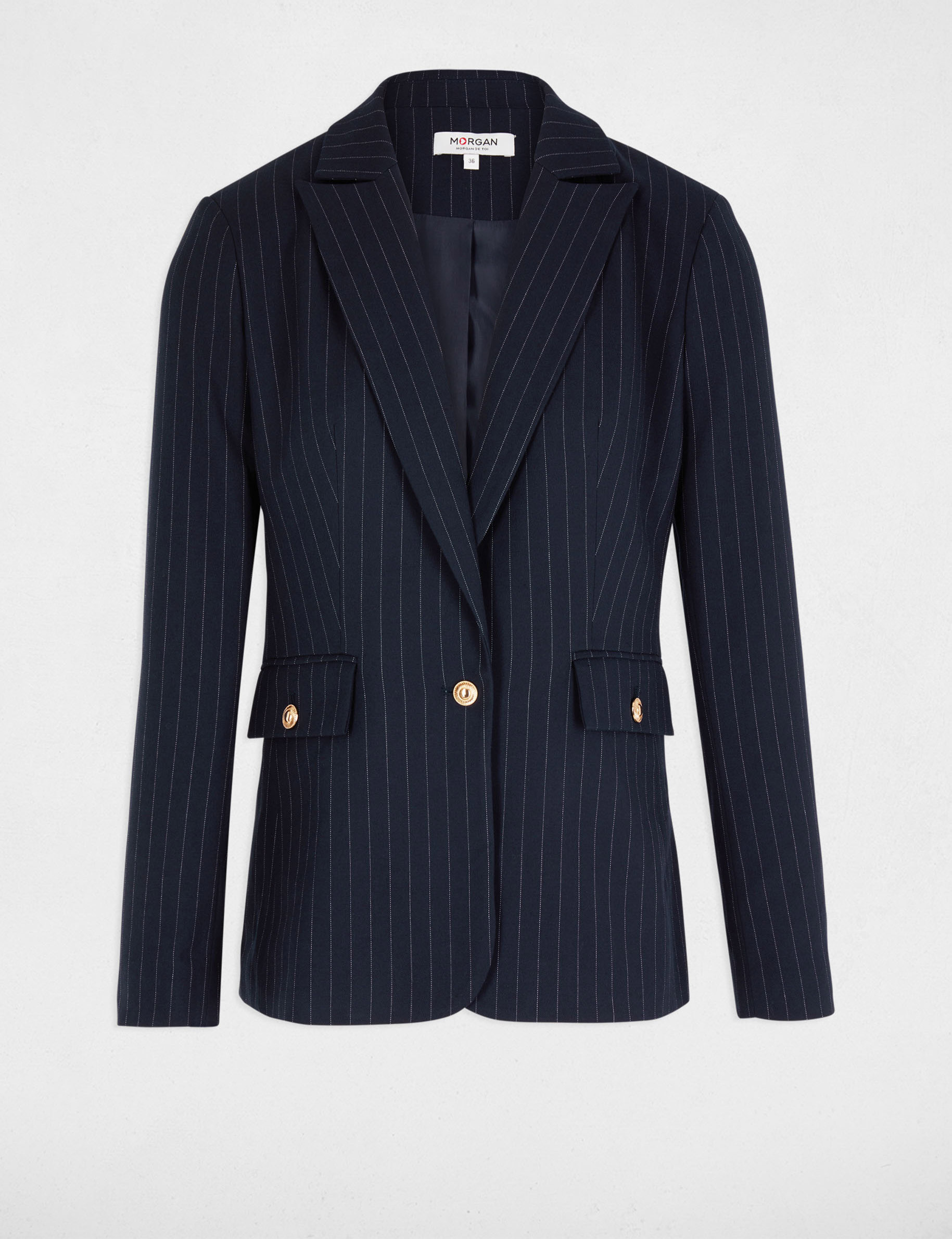 Blazer with stripes navy women