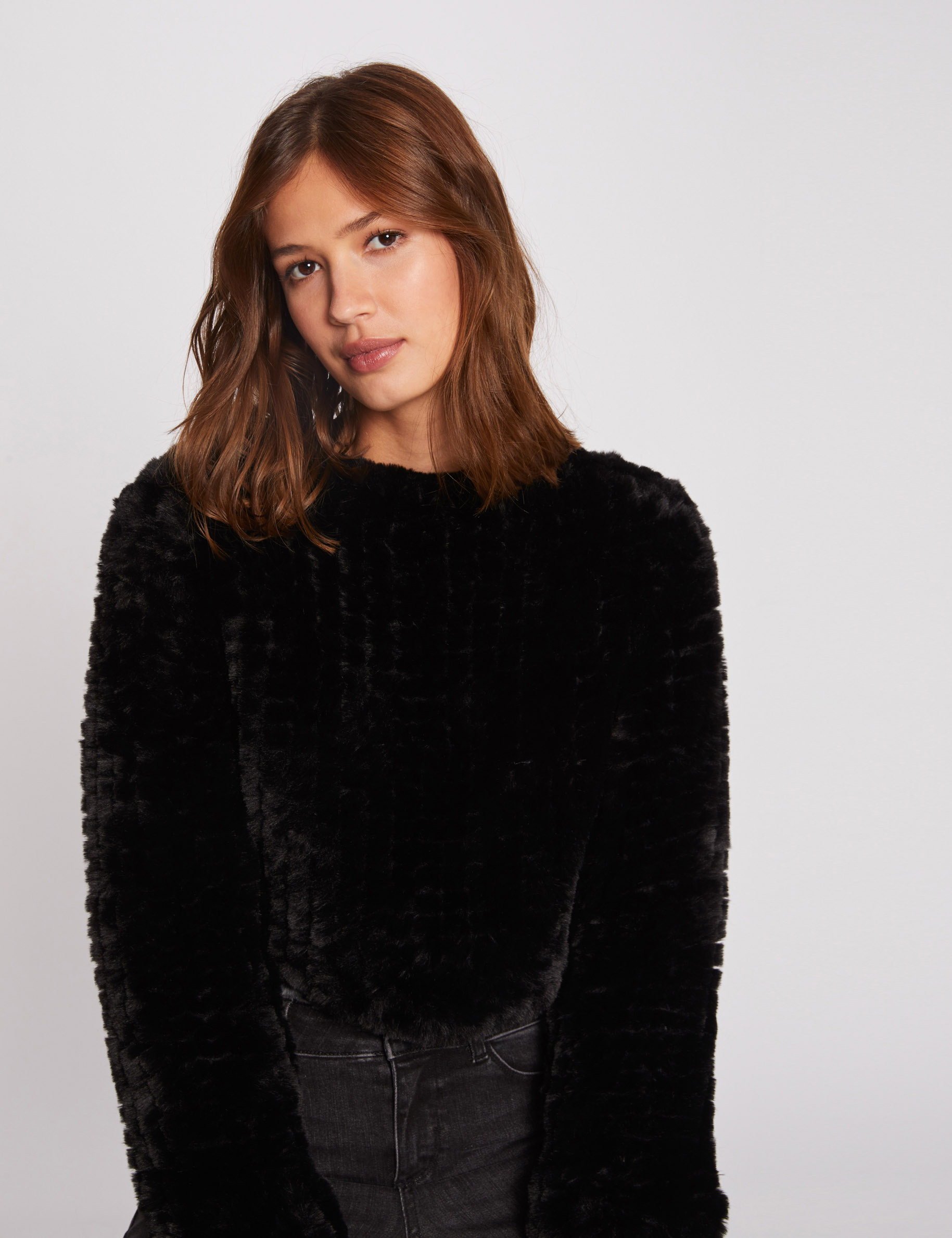 Faux fur bolero black ladies' | Morgan