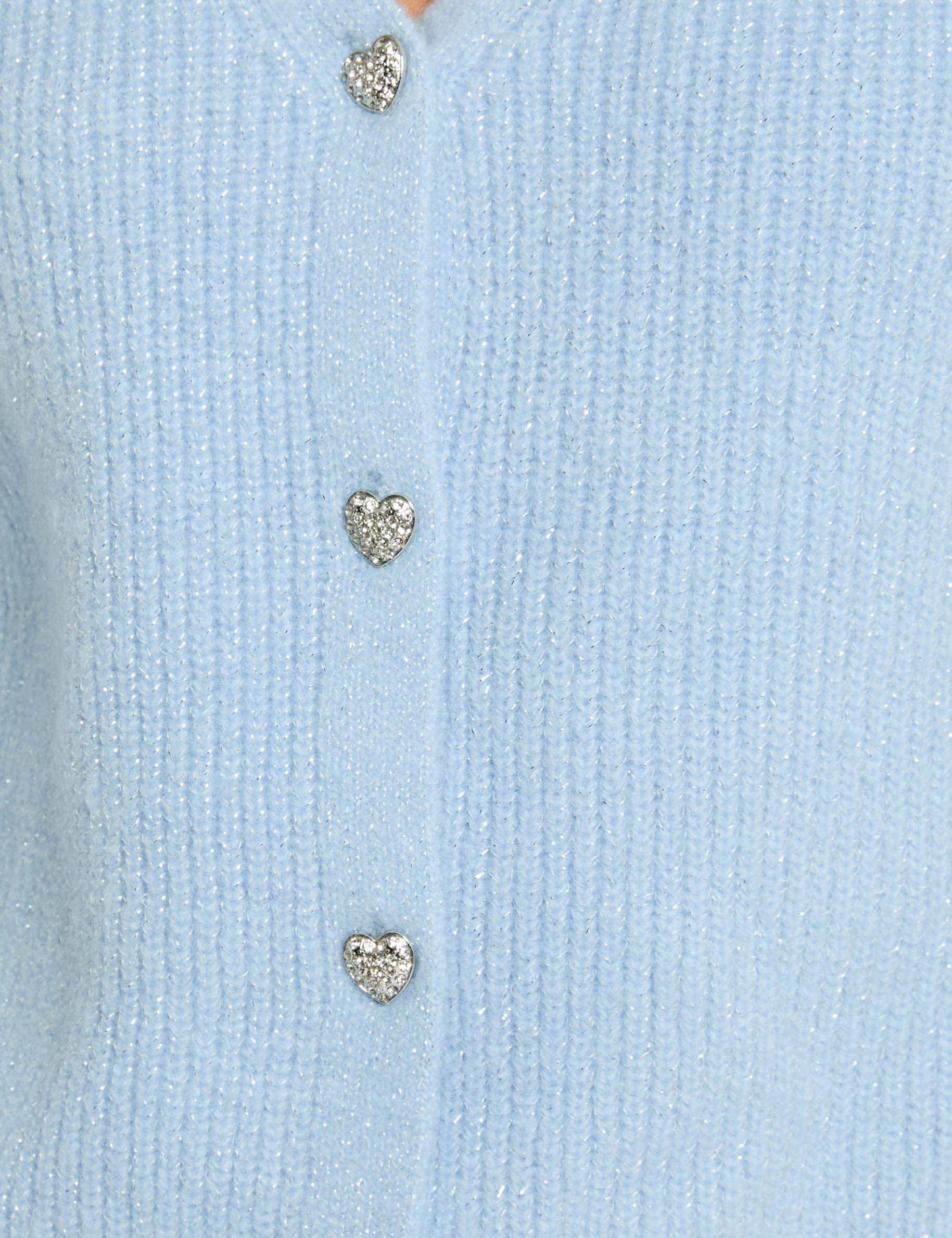 cardigan with v neck sky blue women null