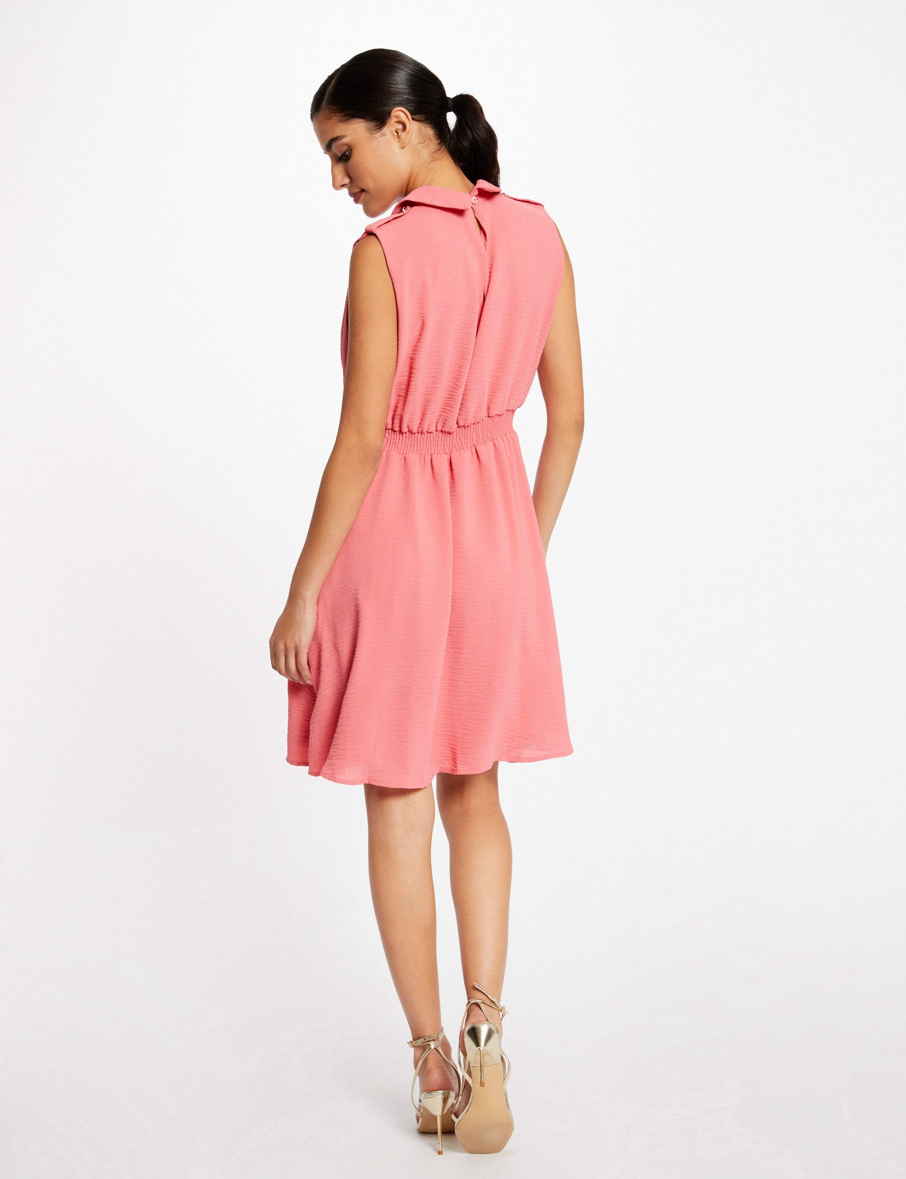 Sleeveless loose A-line dress pink ladies'