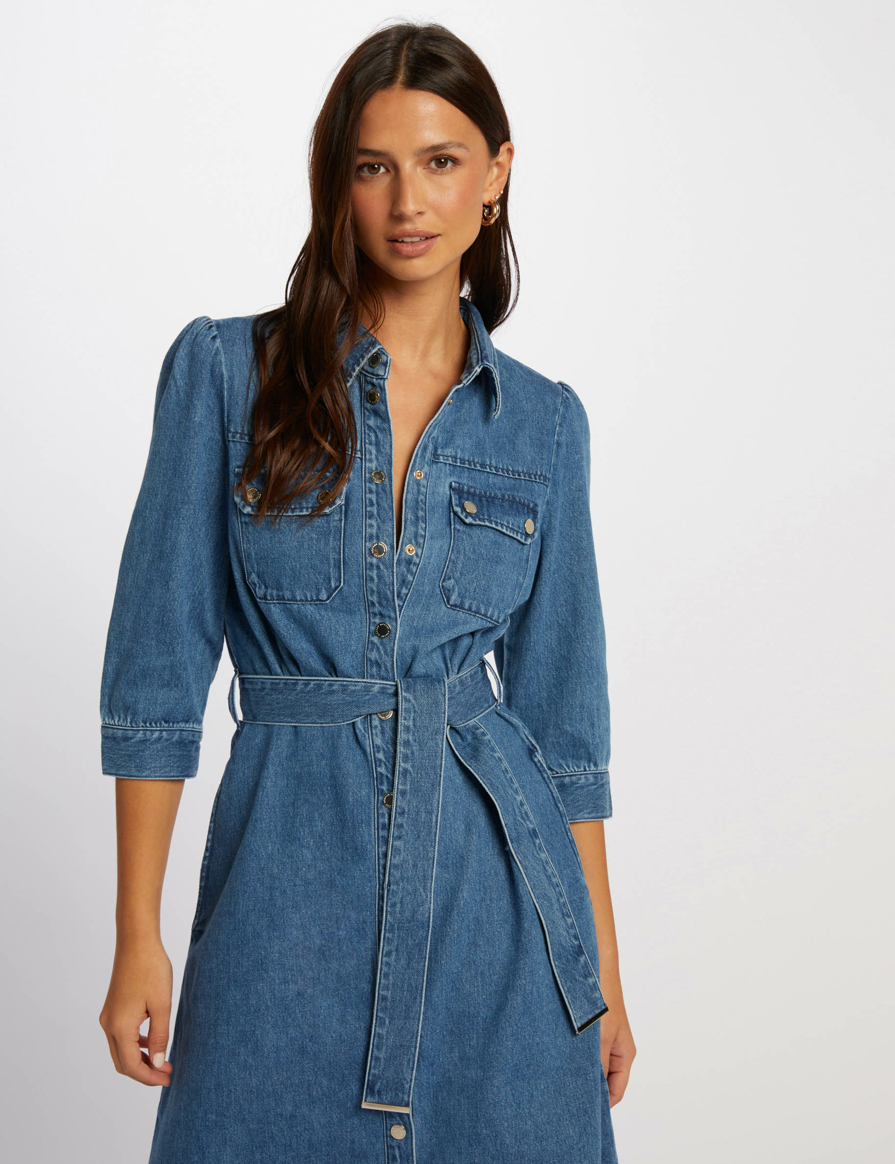 Robe chemise denim sale