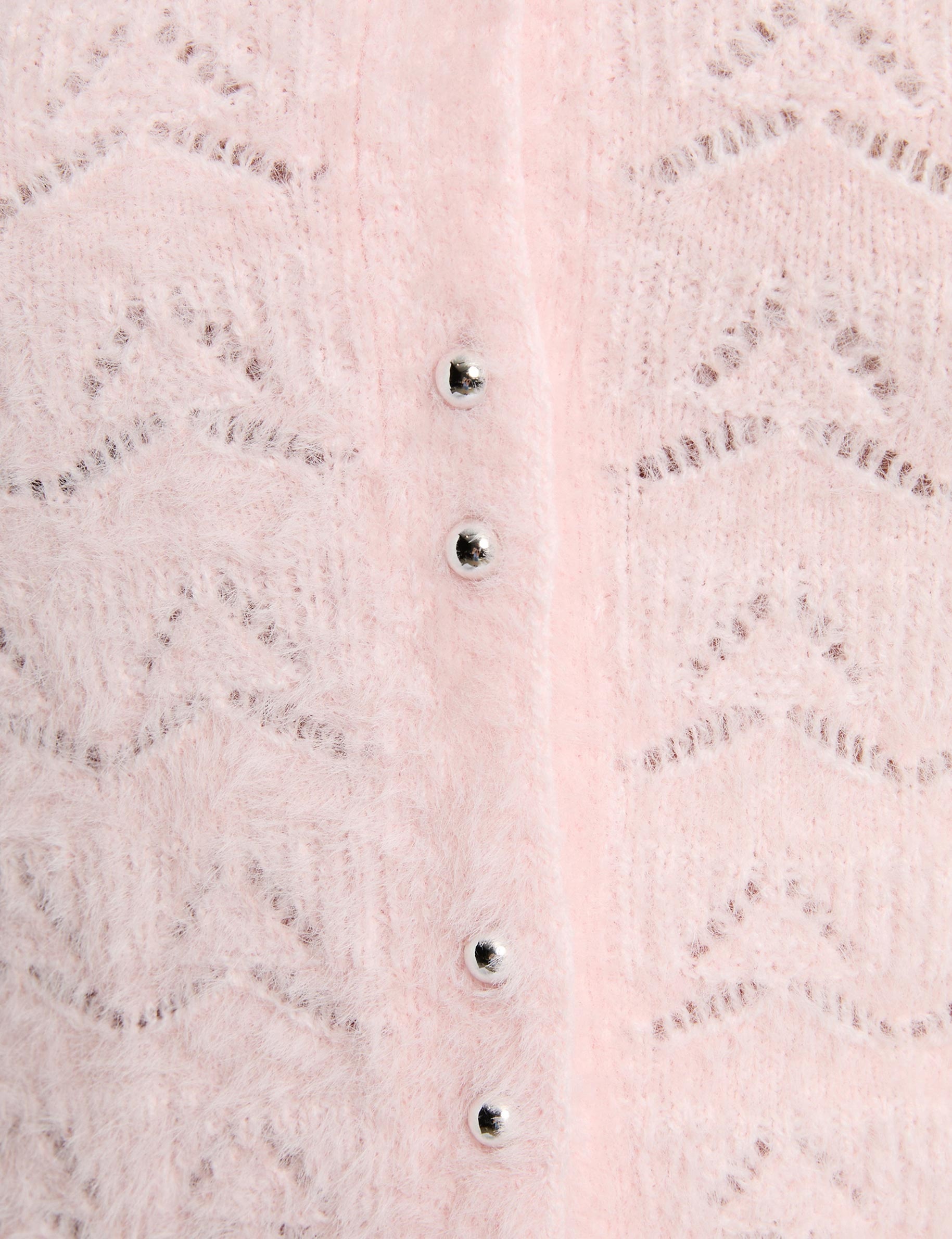 long sleeved cardigan light pink women null