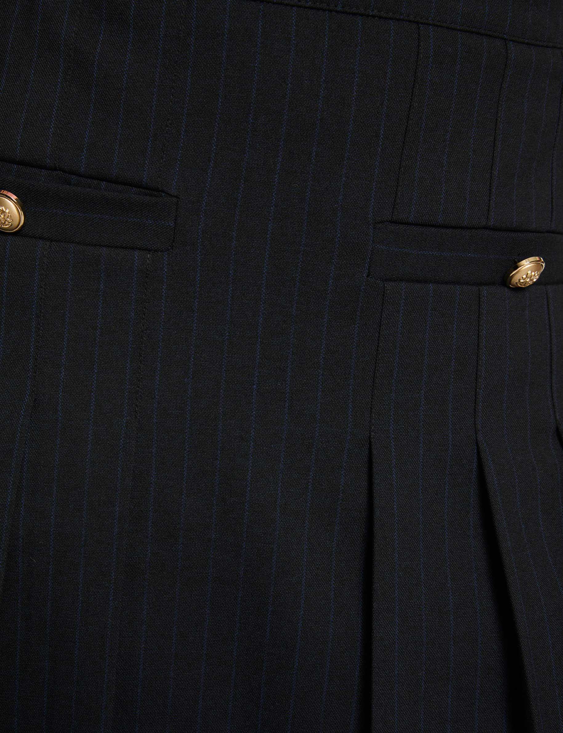 pleated short skirt navy blue women null