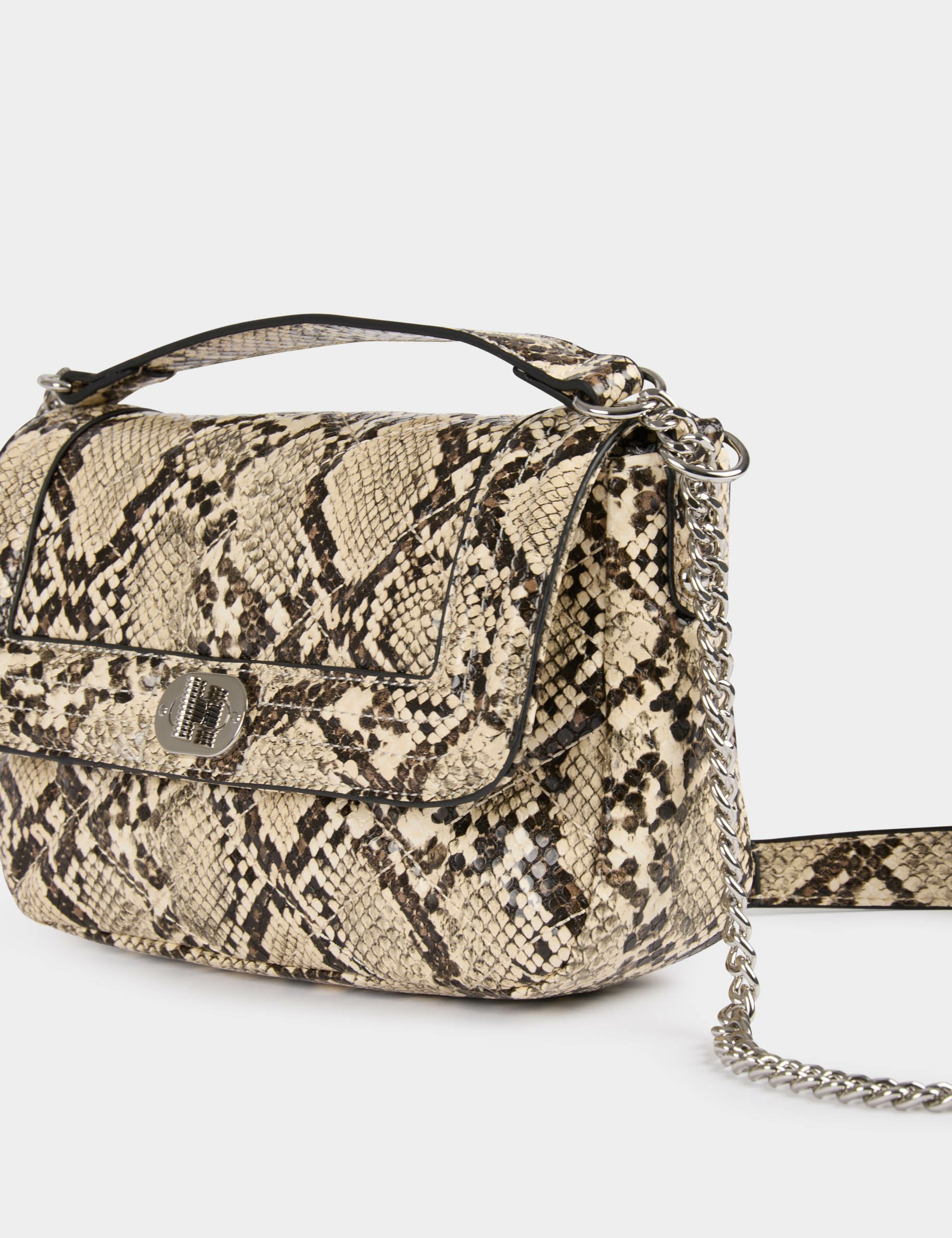 Bag snake print sand women