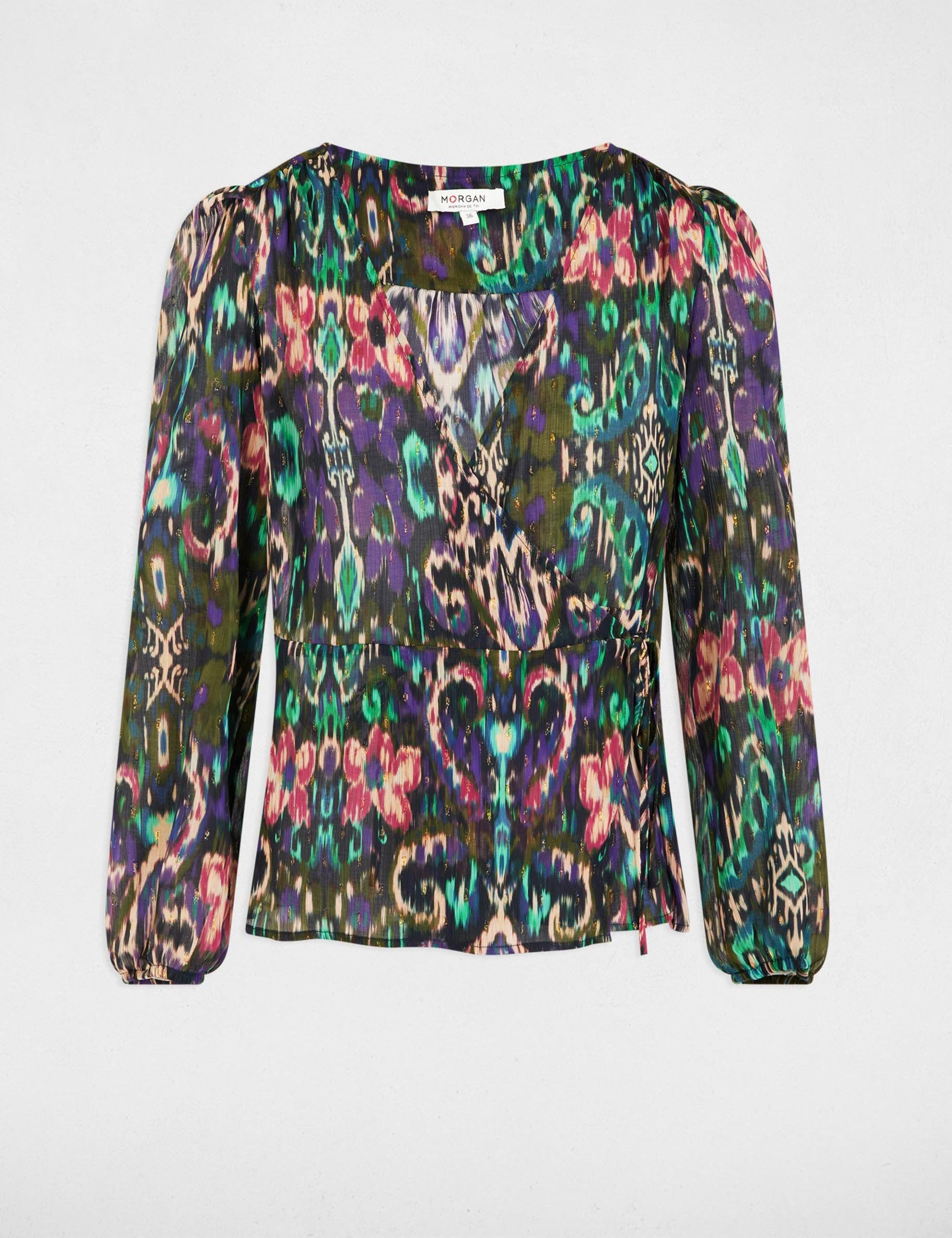 Long-sleeved blouse multicolor women