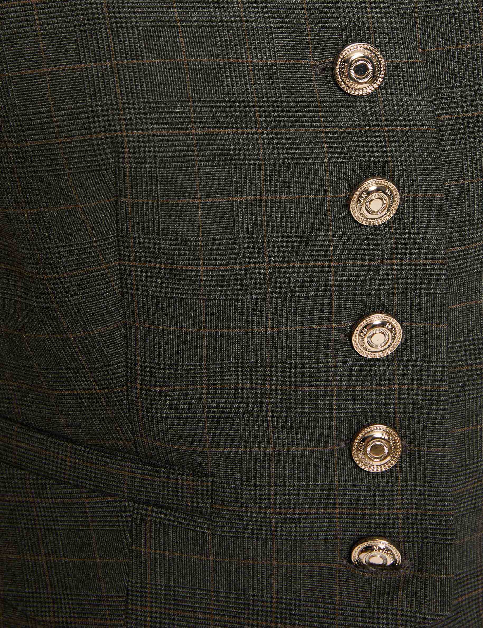 fitted sleeveless gilet mid grey women null