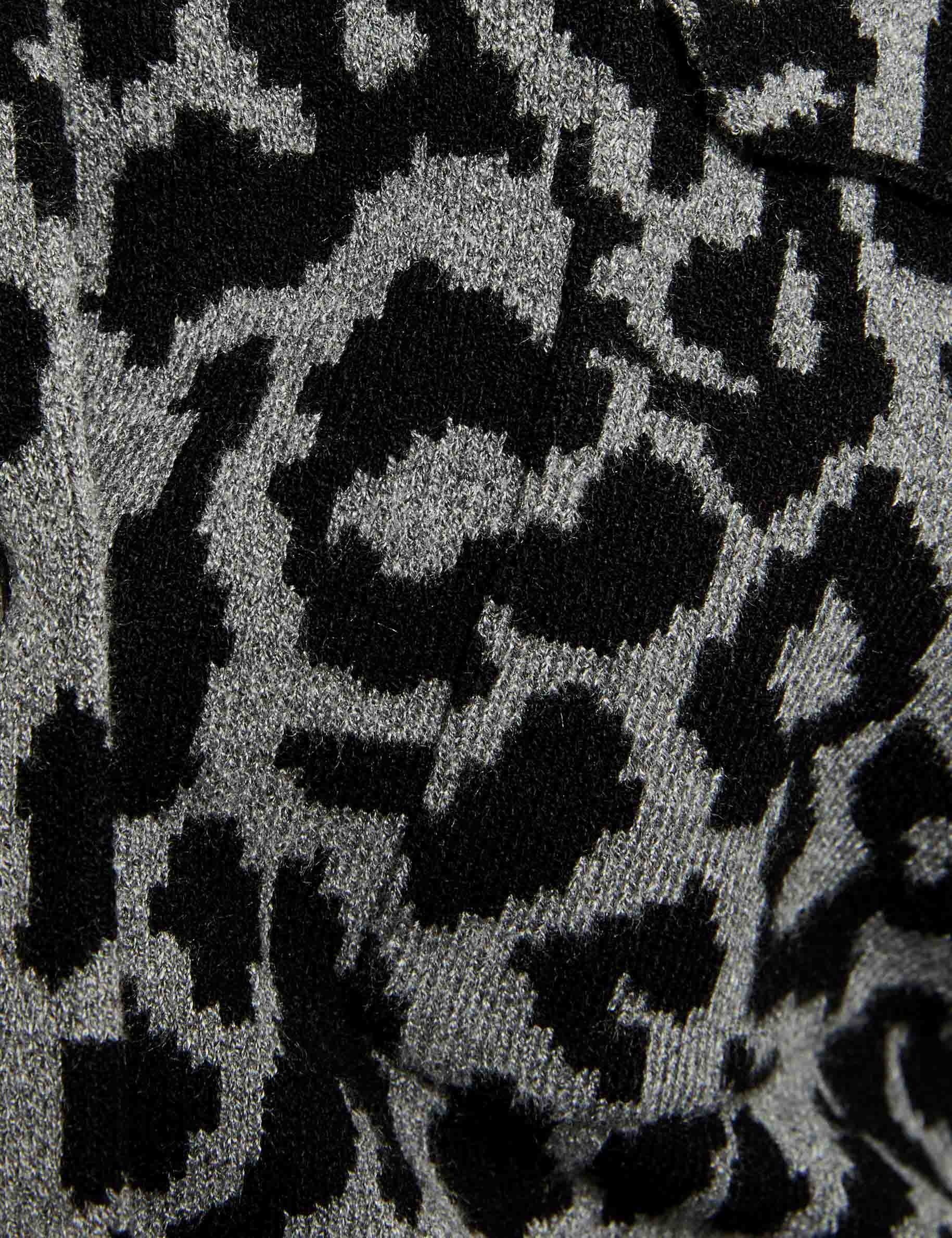 long sleeved printed cardigan mid grey women null