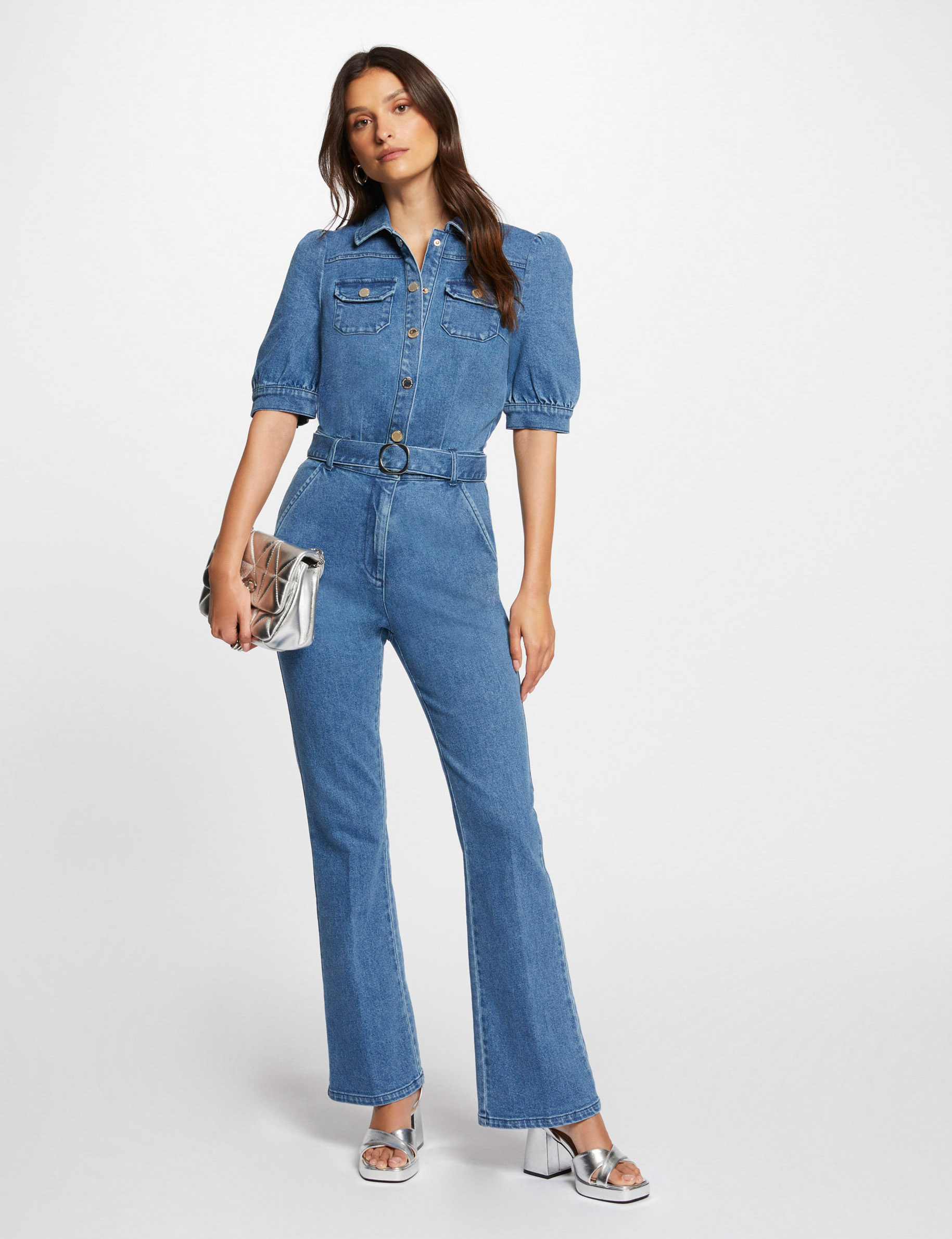 Denim jumpsuit stone denim women