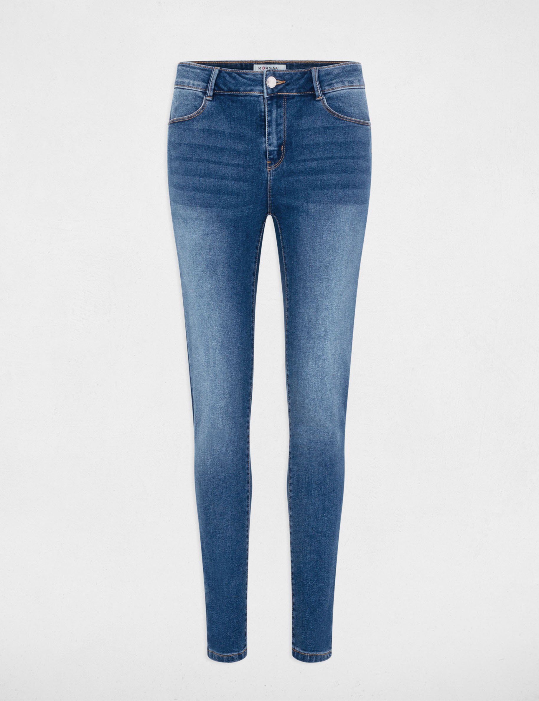 Standard waisted slim jeans stone wash denim women