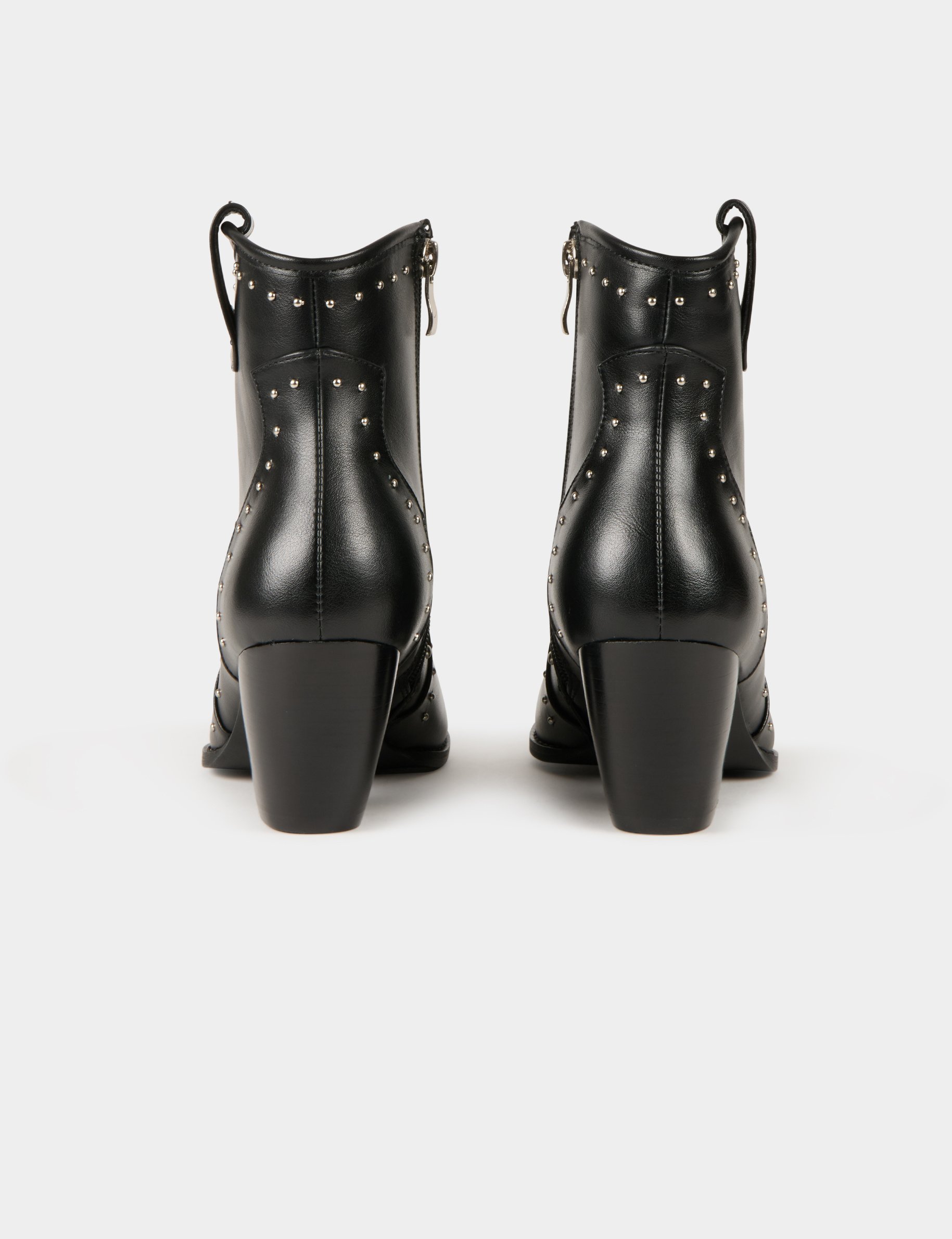 Western style boots with studs black women