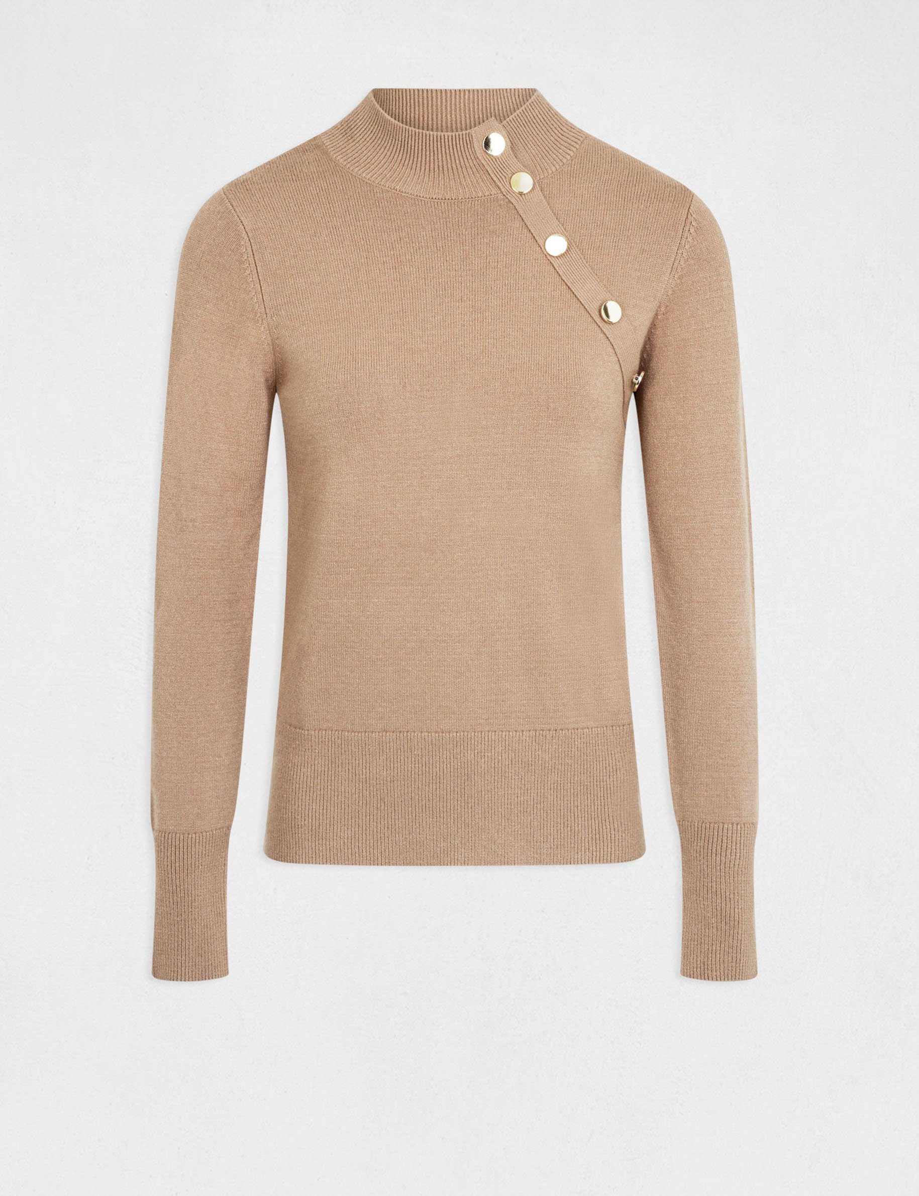 Ribbed Sweater - Taupe - Ladies