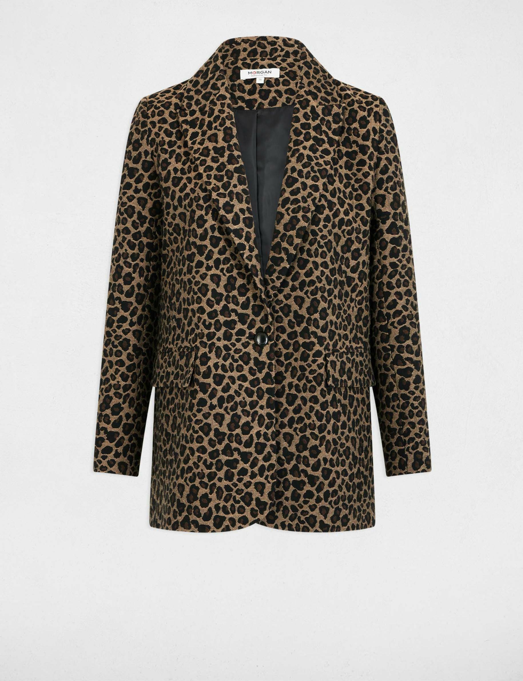 Jacket leopard print multicolor women