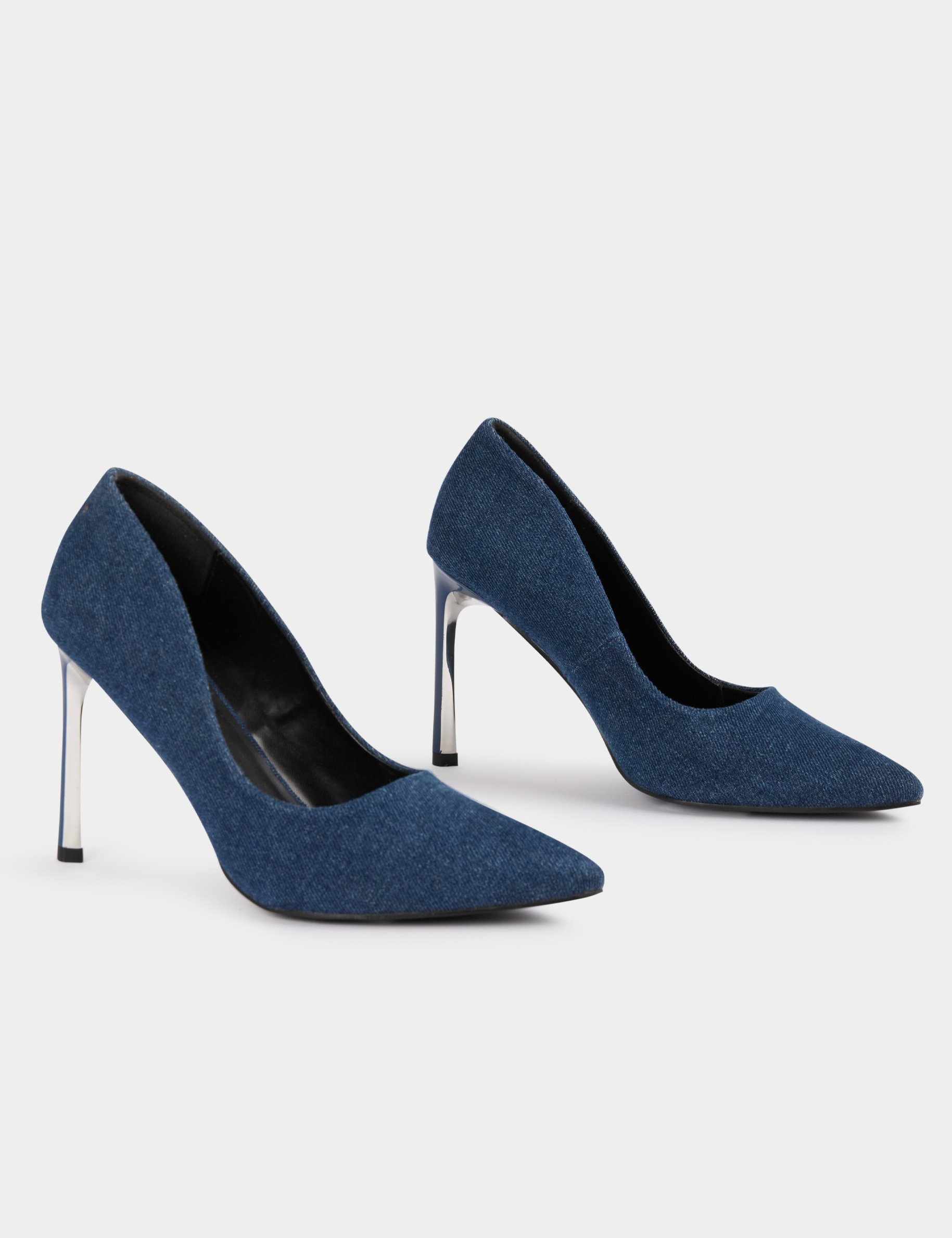 Denim stilettos raw denim women